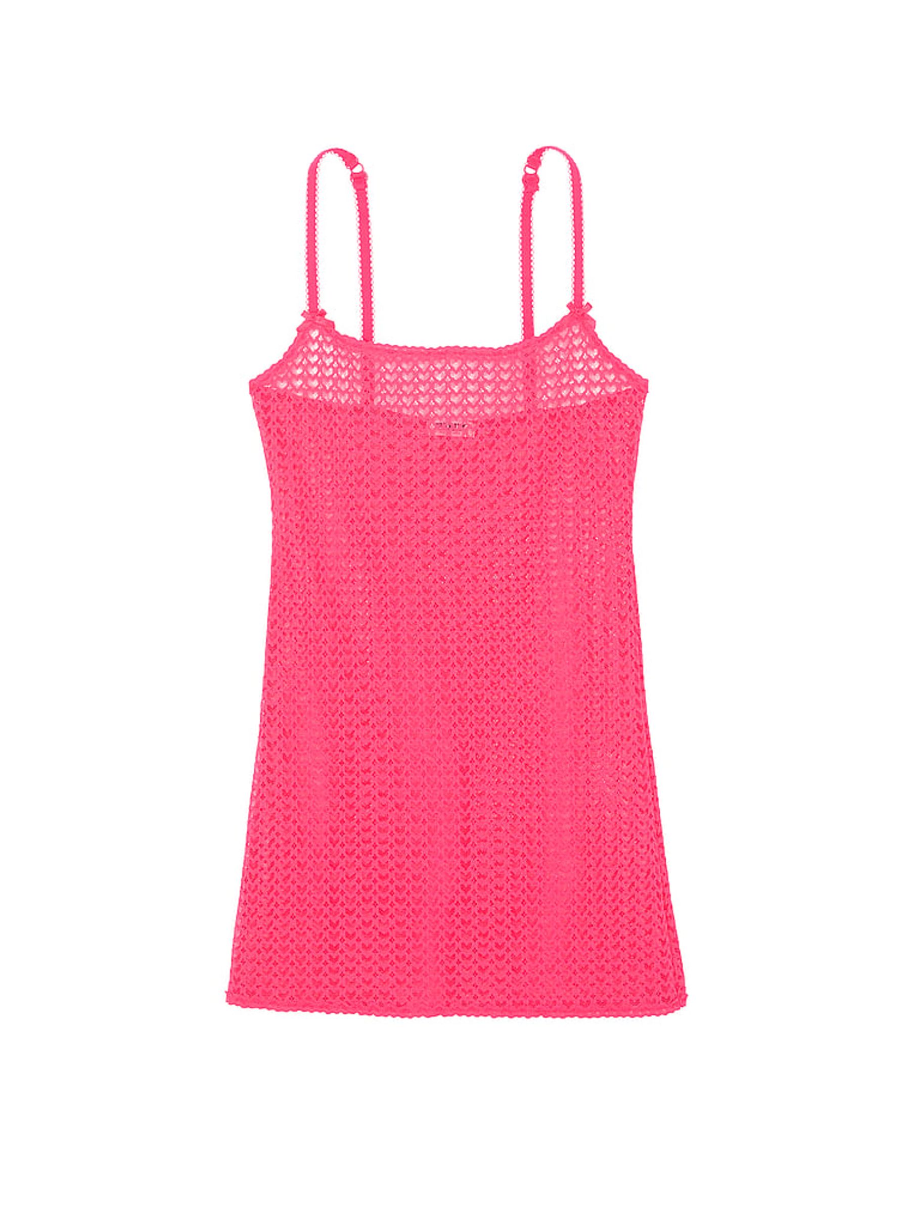 Double Bubble Pink Heart Lace Slip Dress - Image 3 of 3