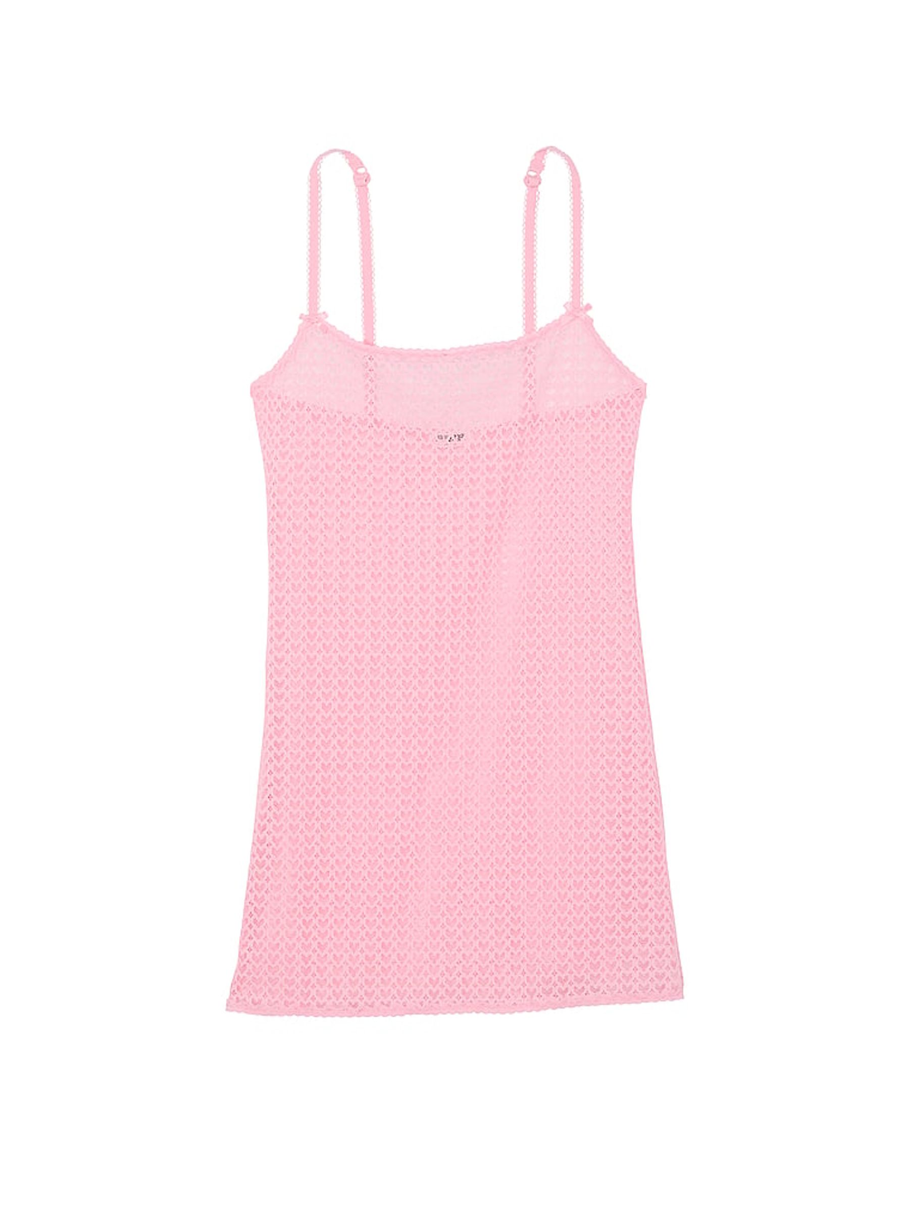 Petal Pink Heart Lace Slip Dress - Image 3 of 3