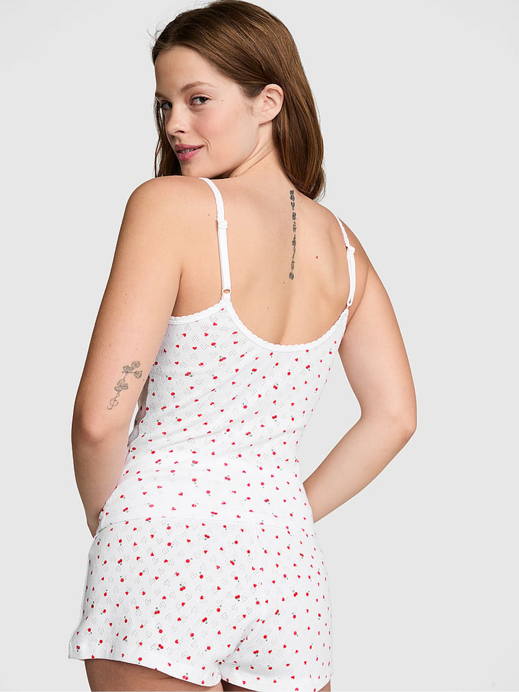 White Heart Pyjama Cami Top - Image 2 of 3