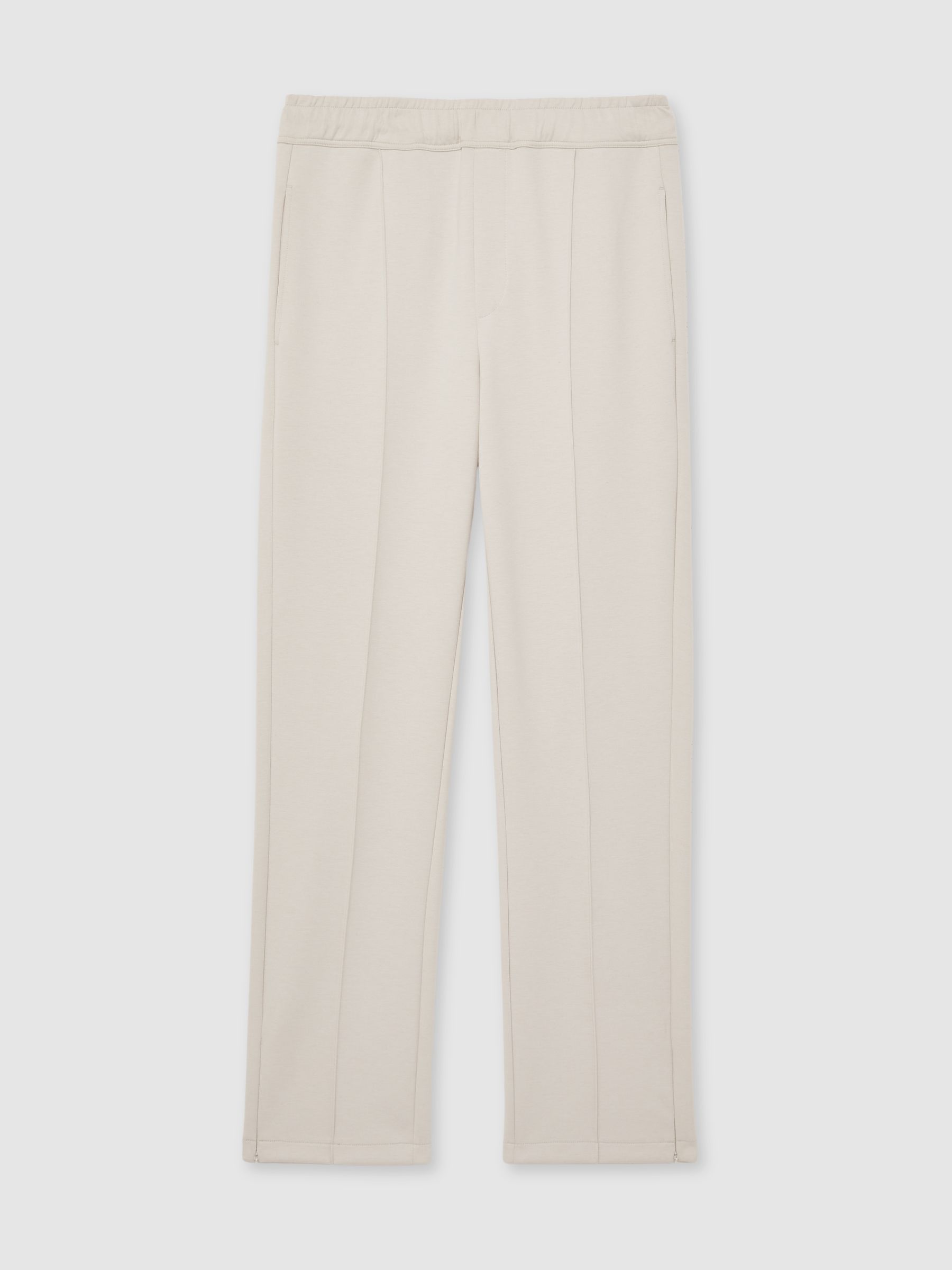 Interlock Drawstring Straight-Leg Trousers in Off White - Image 2 of 7