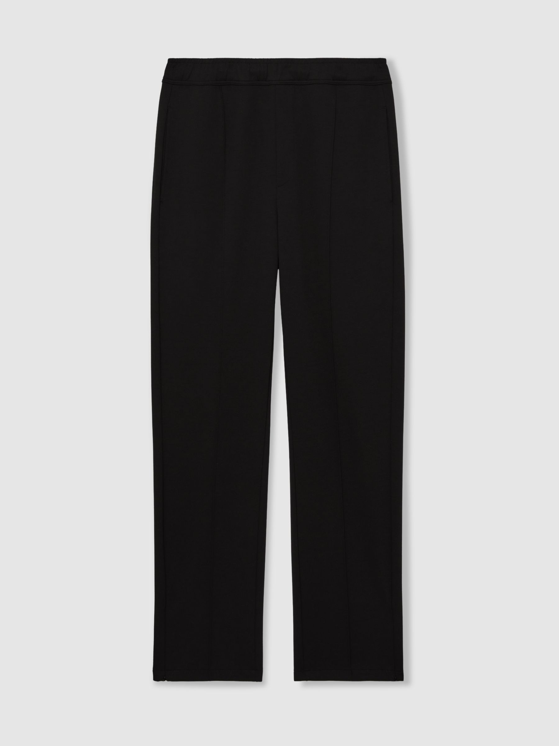 Interlock Drawstring Straight-Leg Trousers in Black - Image 2 of 7