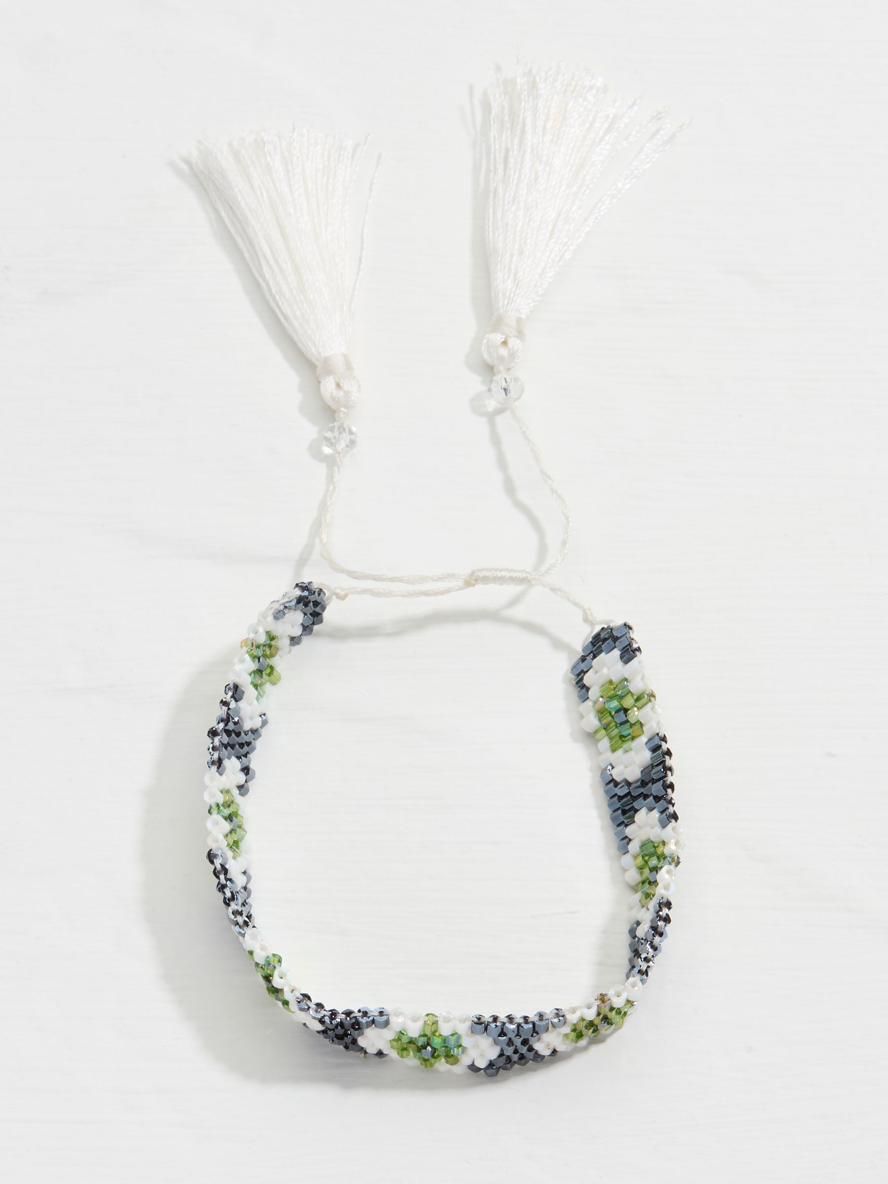 White Woven Bracelet - Image 1 of 2