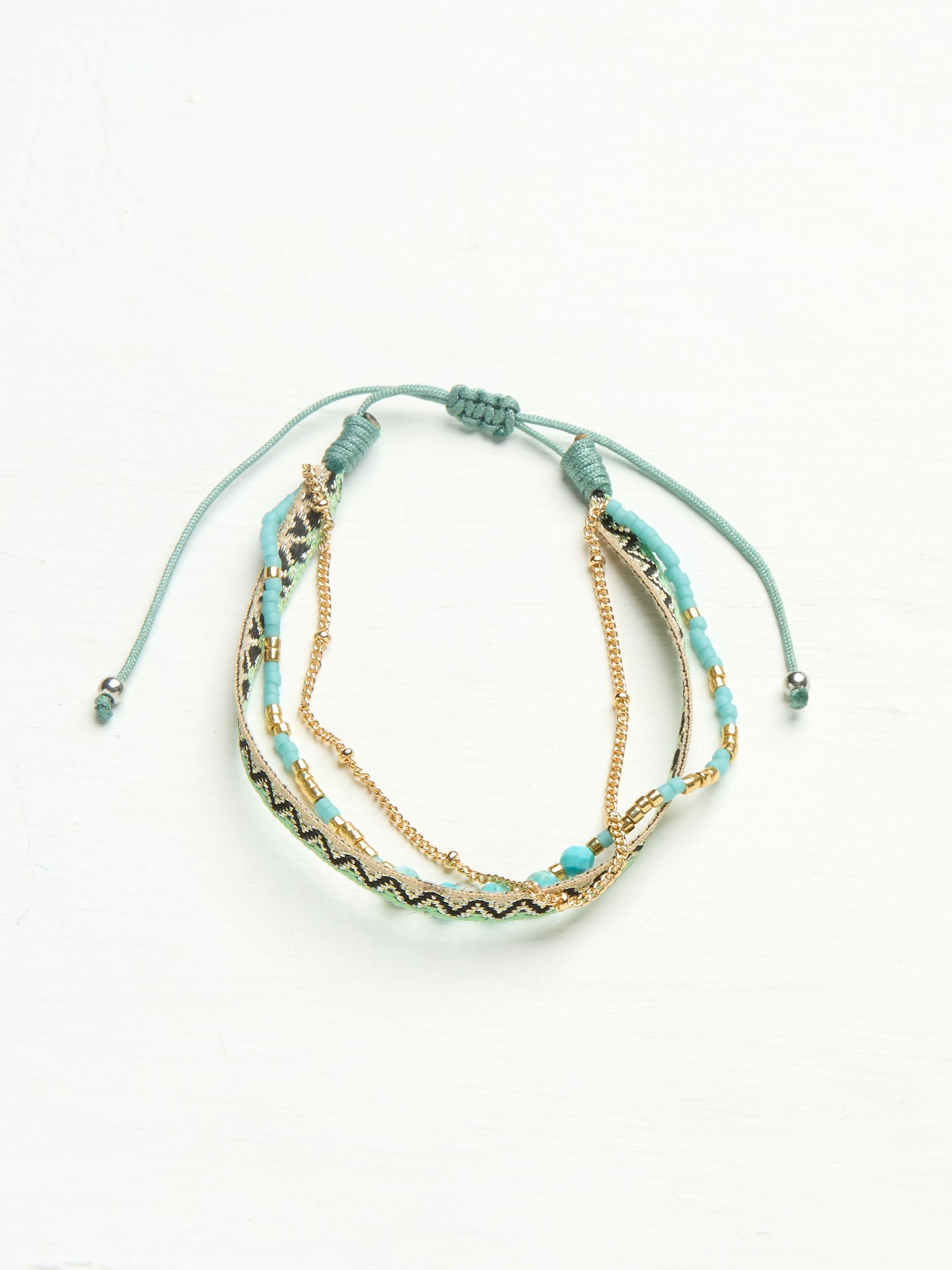 Teal Blue Woven Bracelet - Image 1 of 2