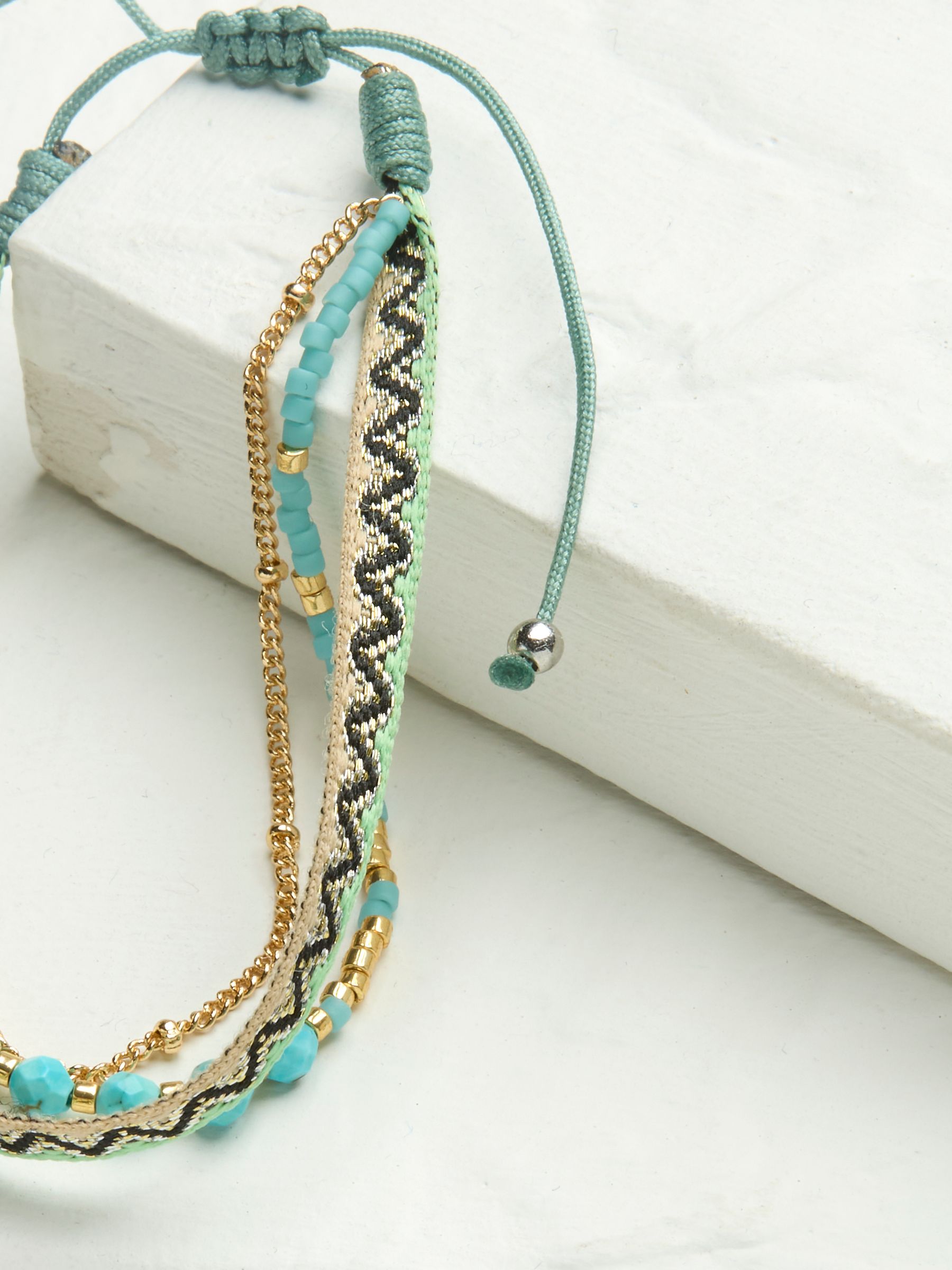 Teal Blue Woven Bracelet - Image 2 of 2