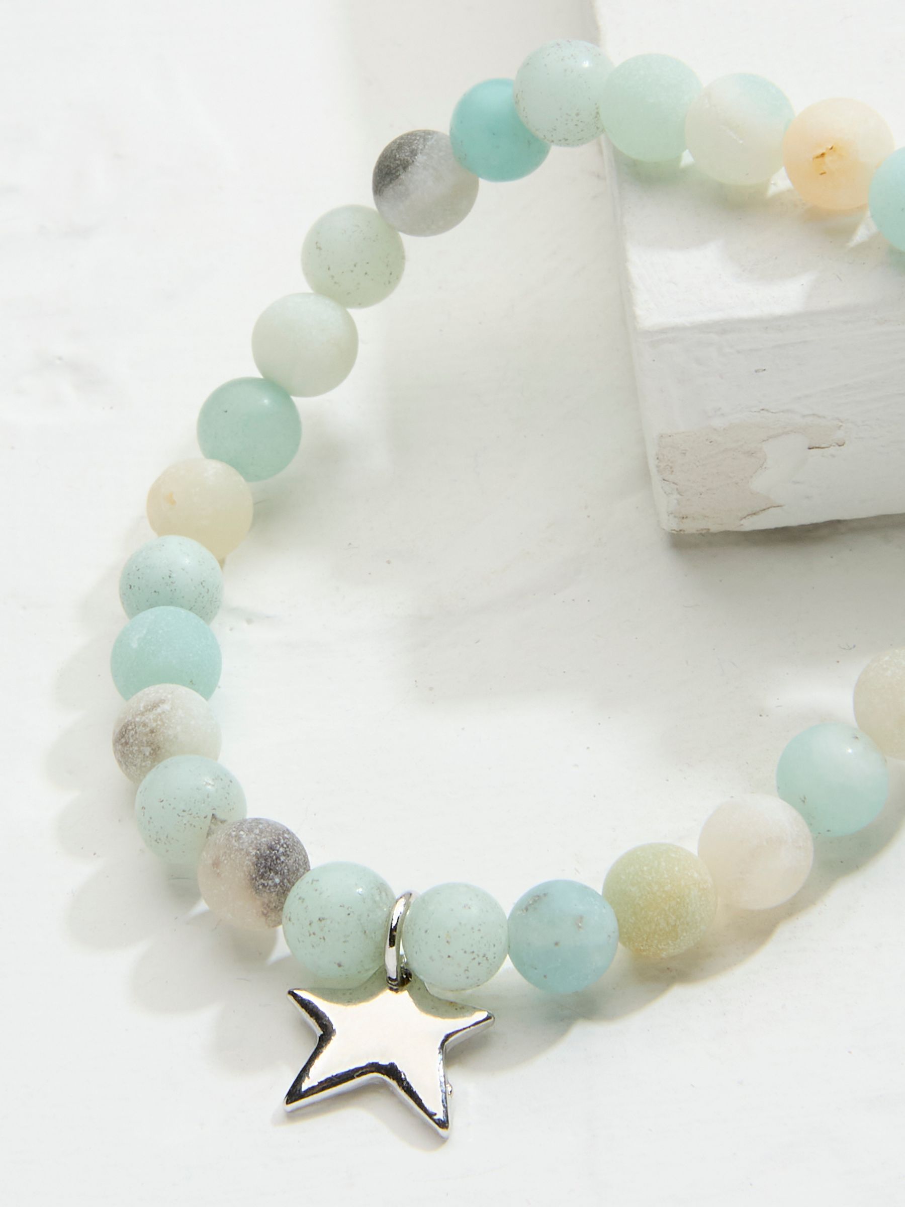 Green Amazonite Gemstone Stretch Bracelet - Image 2 of 2