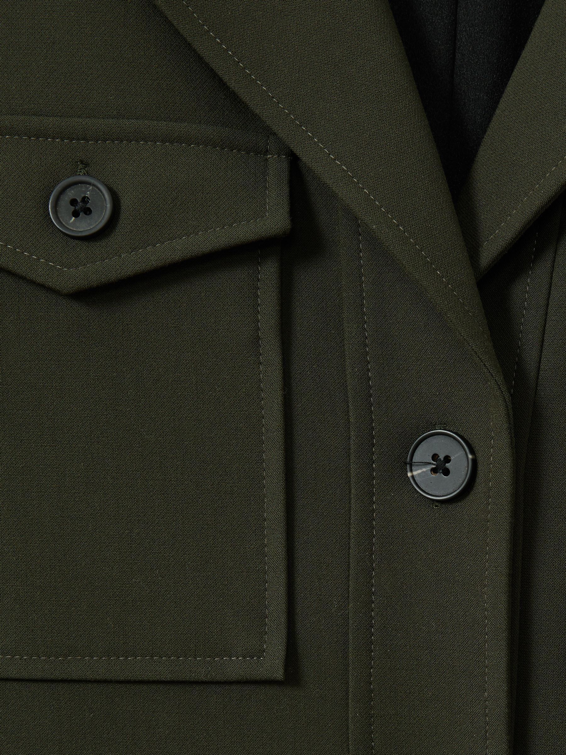 Petite Belted Utility Jumpsuit in Dark Green - Image 6 of 7