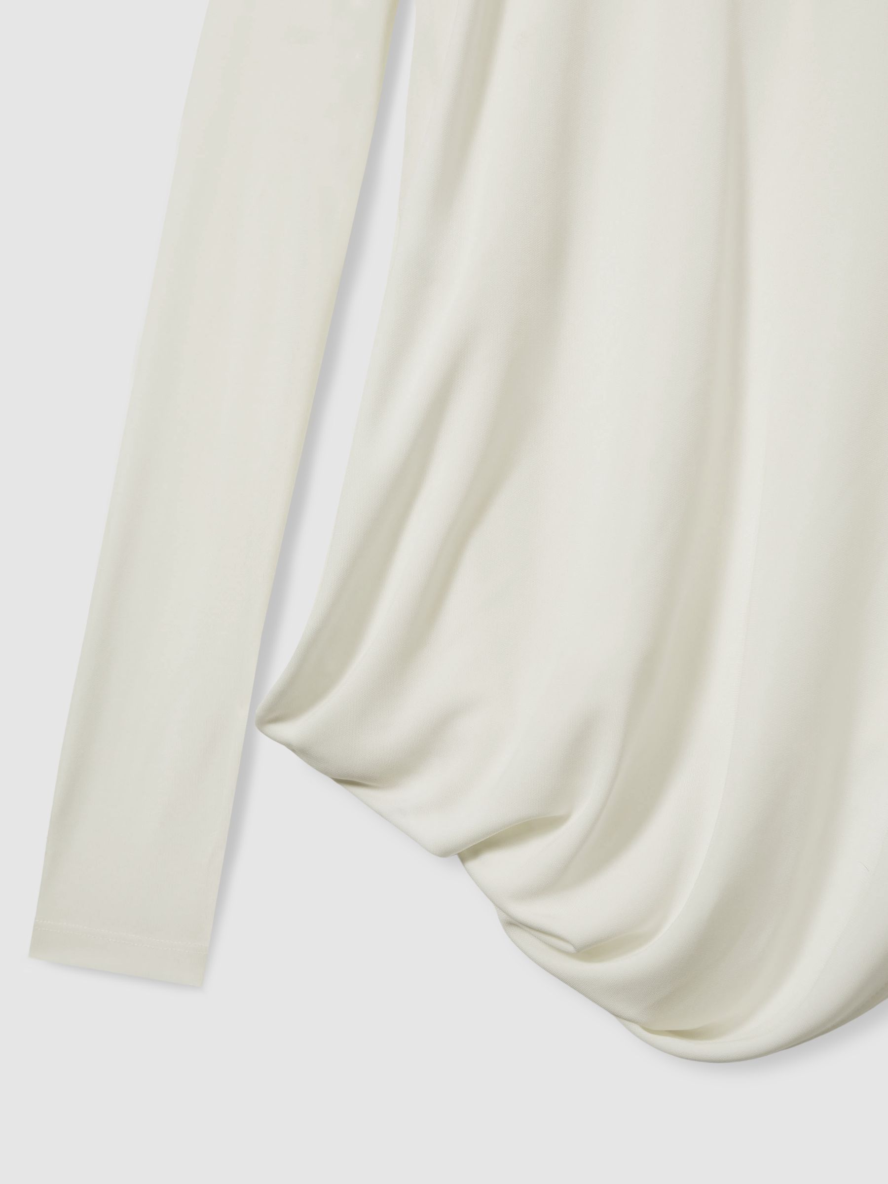 Draped-Jersey Top in Ivory - Image 5 of 5