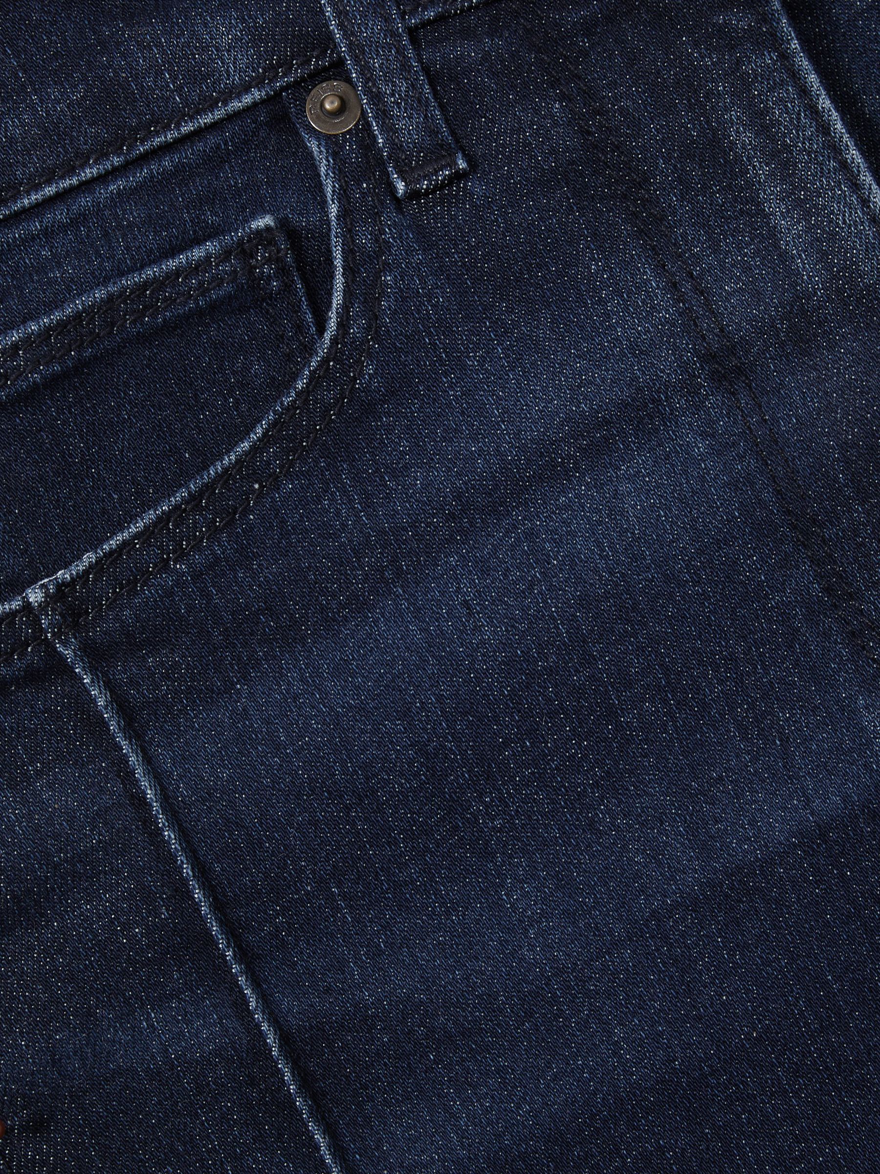Petite Stretch-Cotton Wide-Leg Jeans in Dark Blue - Image 7 of 8