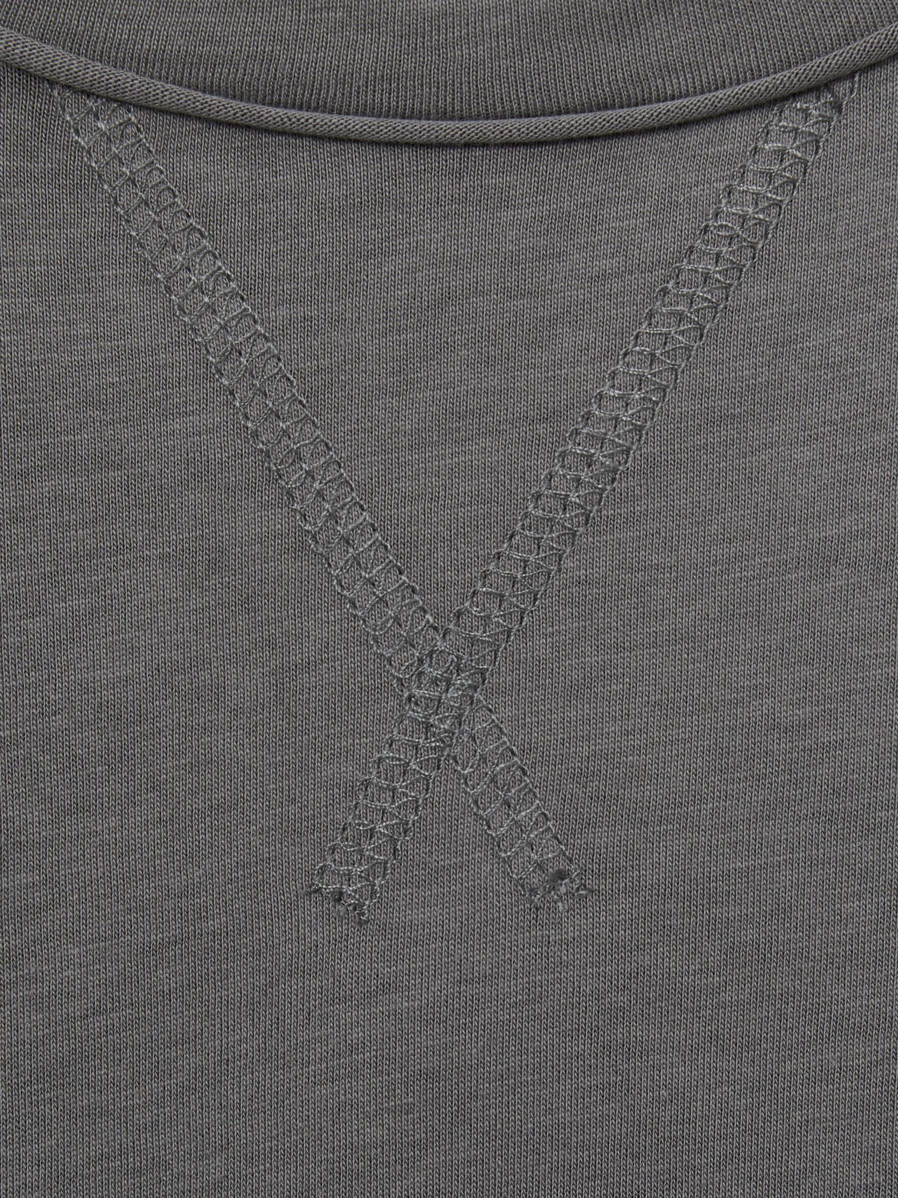 9-13 yrs Cotton-Jersey Cap-Sleeve Dress in Grey - Image 4 of 4