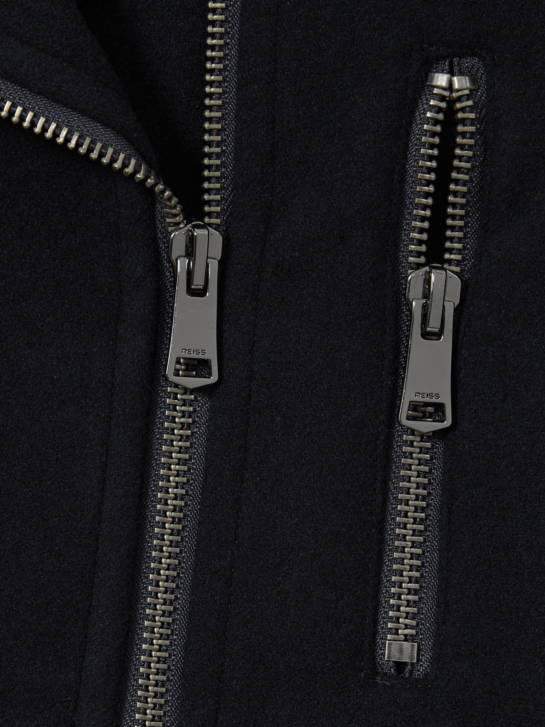 Wool-Blend Biker Jacket in Navy - Image 6 of 6