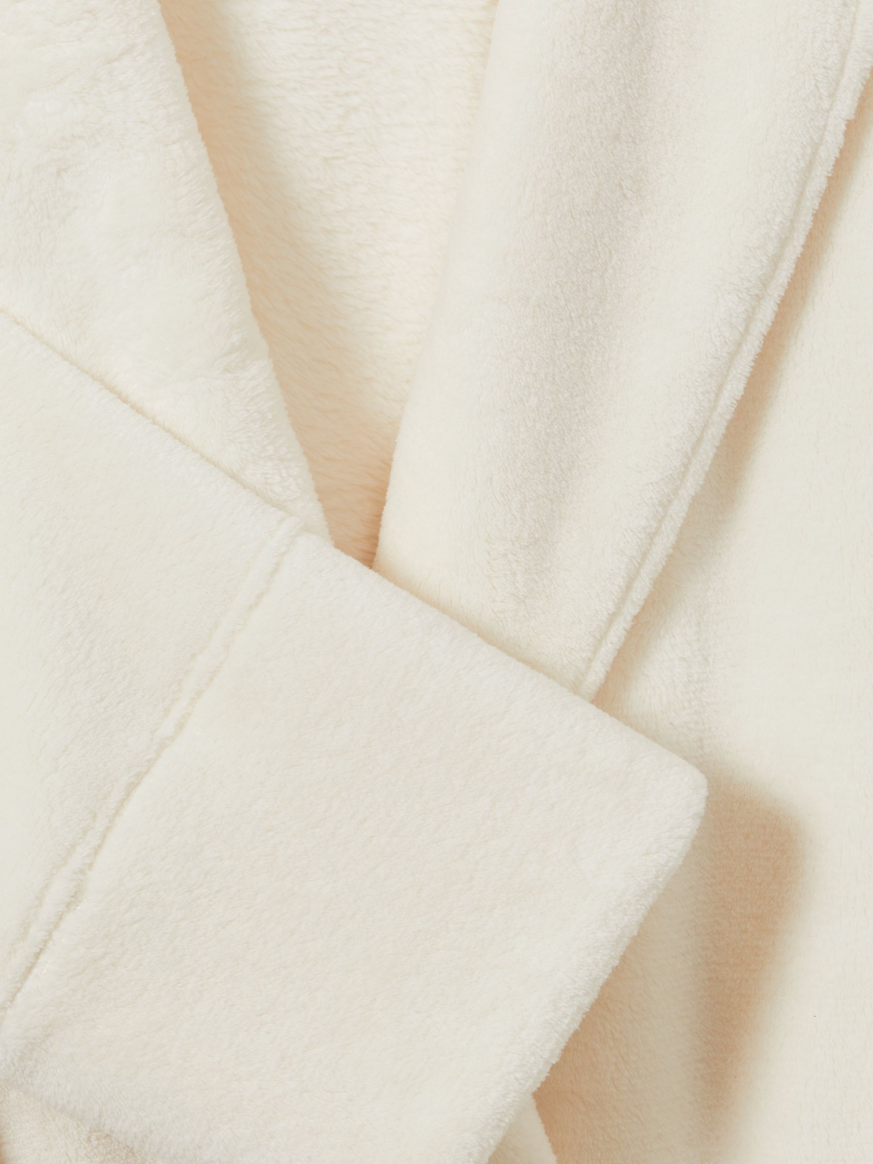 Fleece Dressing Gown in Ivory - Image 6 of 6