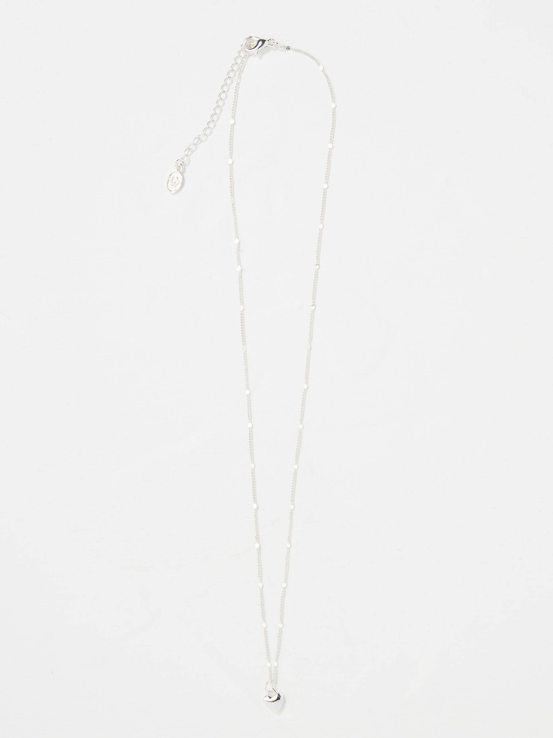 Silver Tone Heart Pendant Necklace - Image 1 of 2