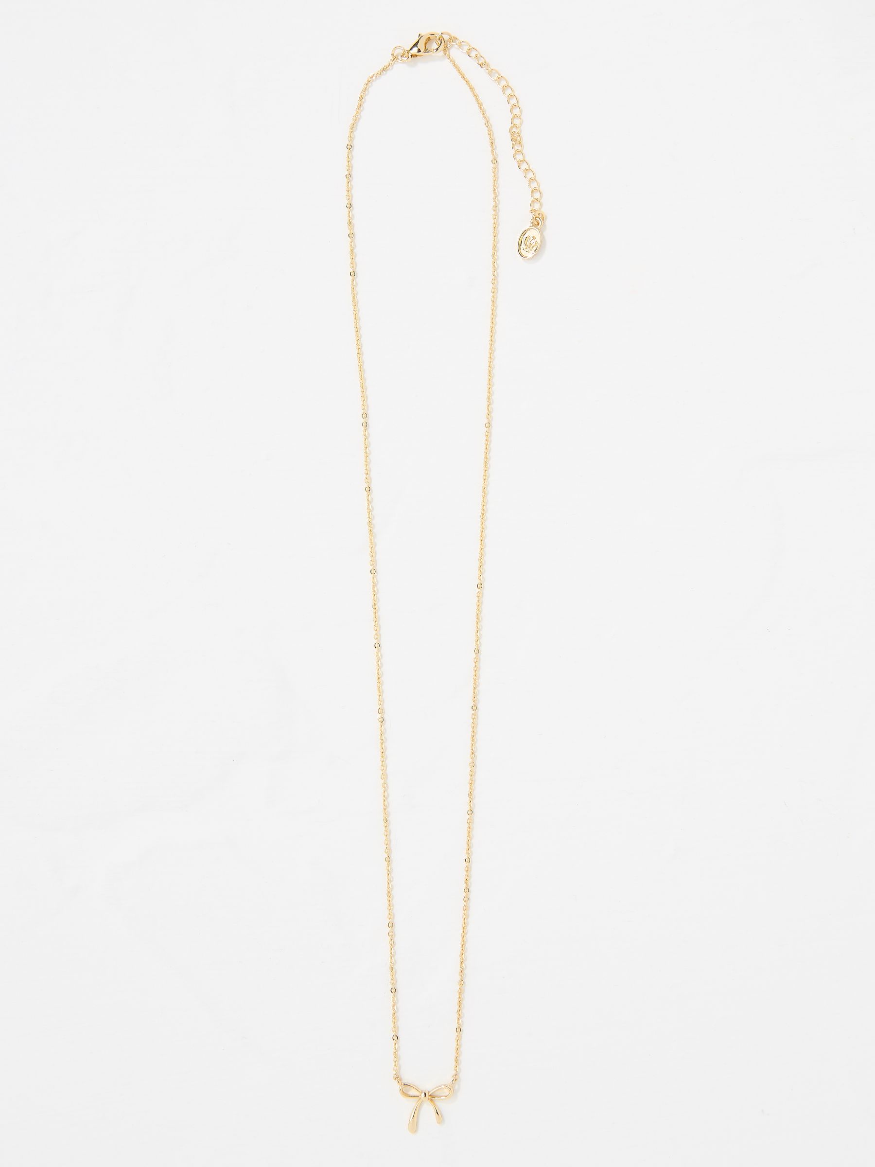 Gold Tone Bow Pendant Necklace - Image 3 of 4