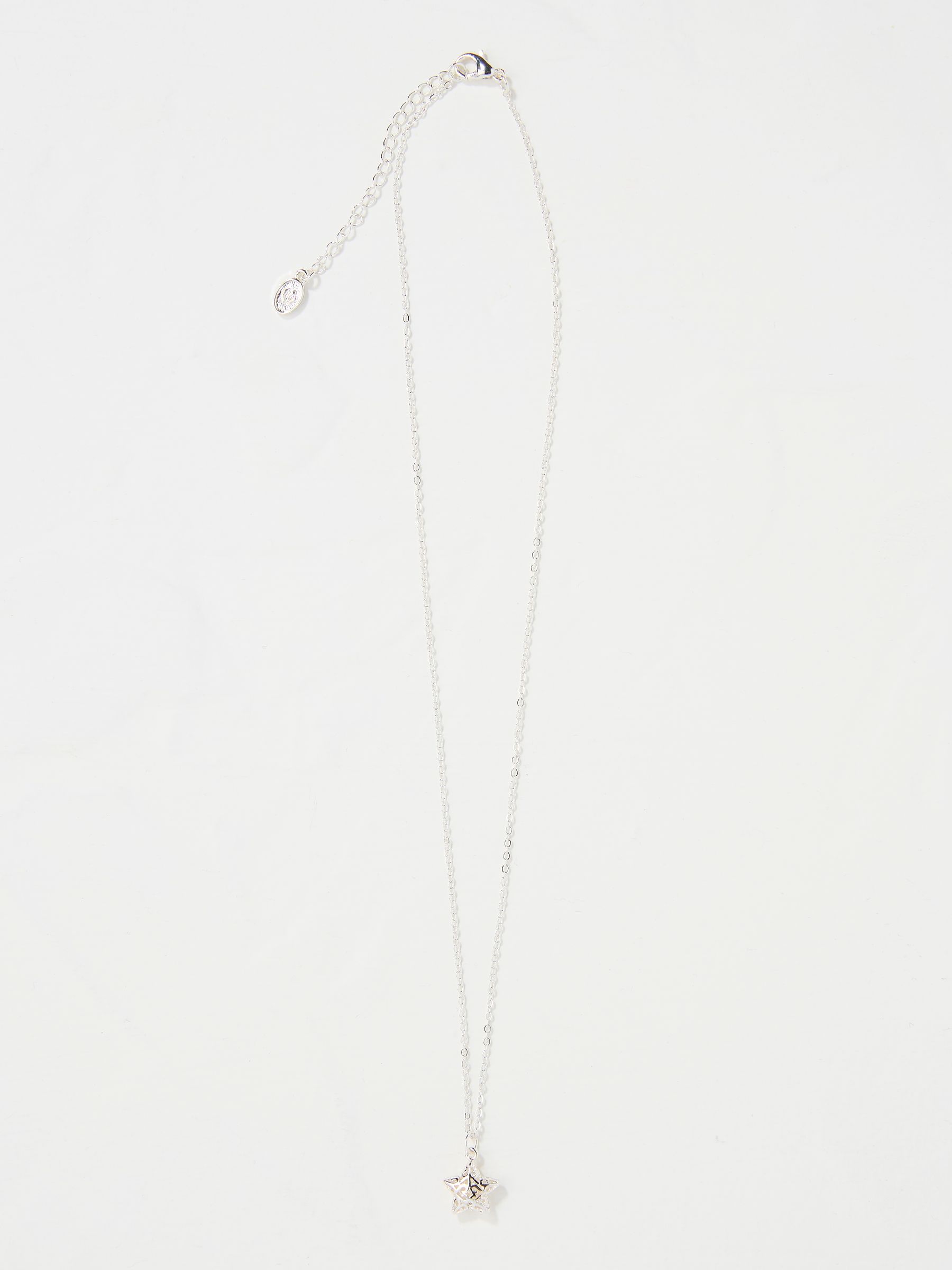 Silver Tone Filagree Star Pendant Necklace - Image 1 of 2