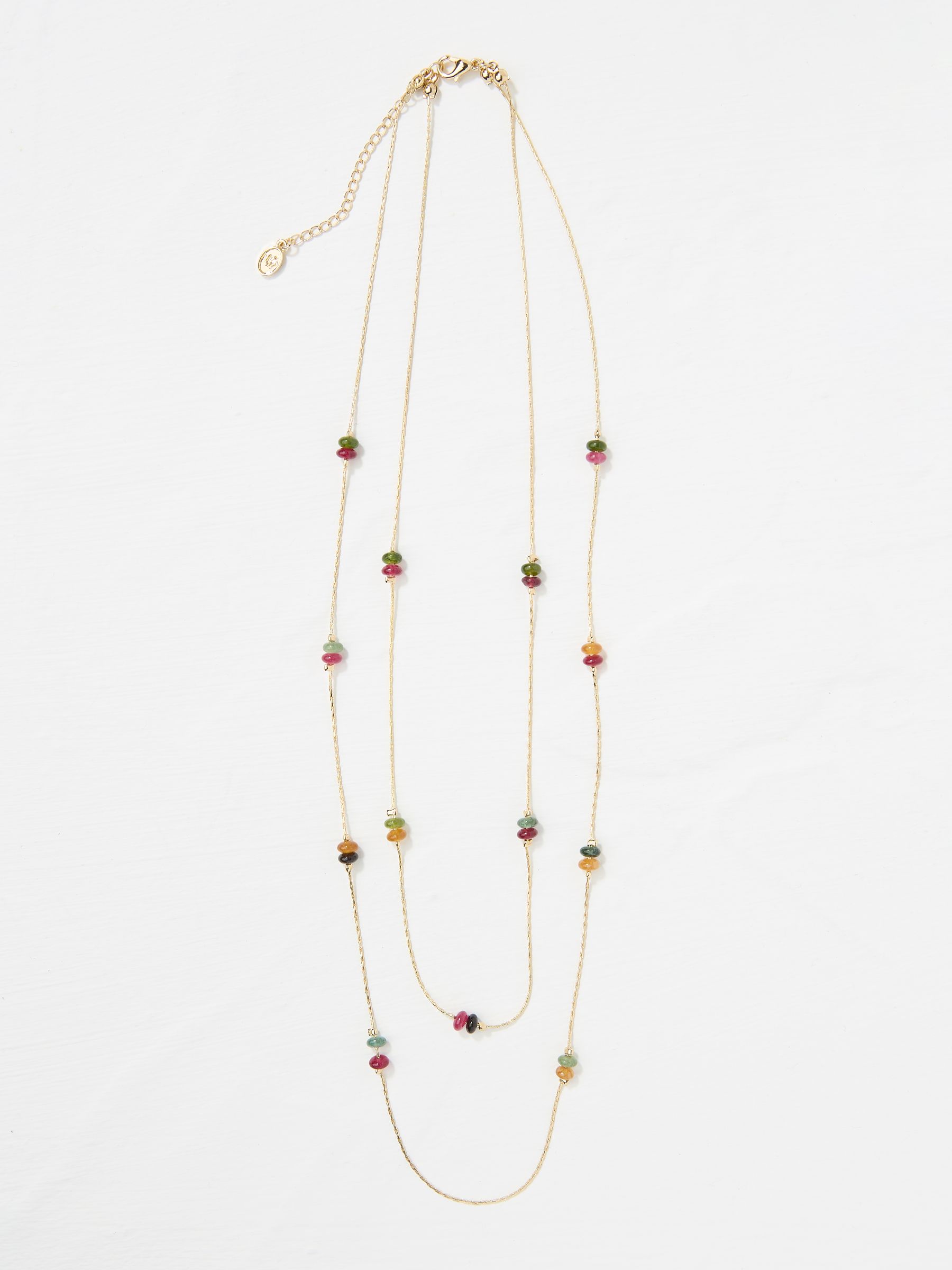 Multi Semi Precious Stone Layered Necklace - Image 1 of 2