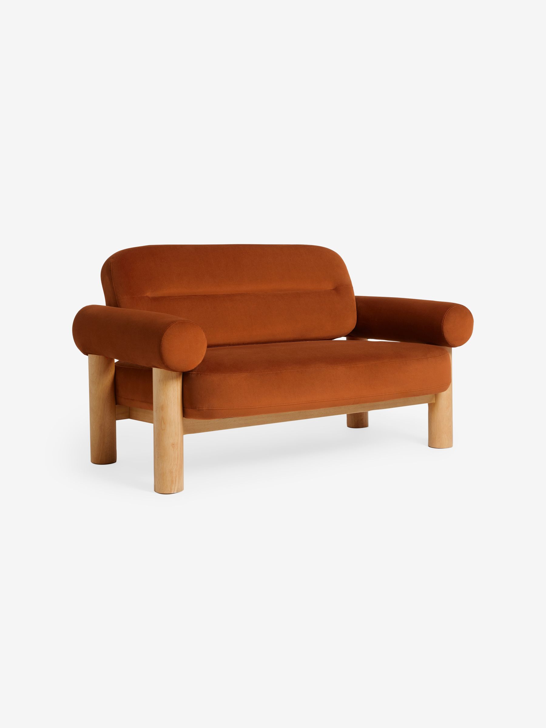 Maxton 2 Seater Sofa in Velvet Cinnamon Orange - Image 6 of 7