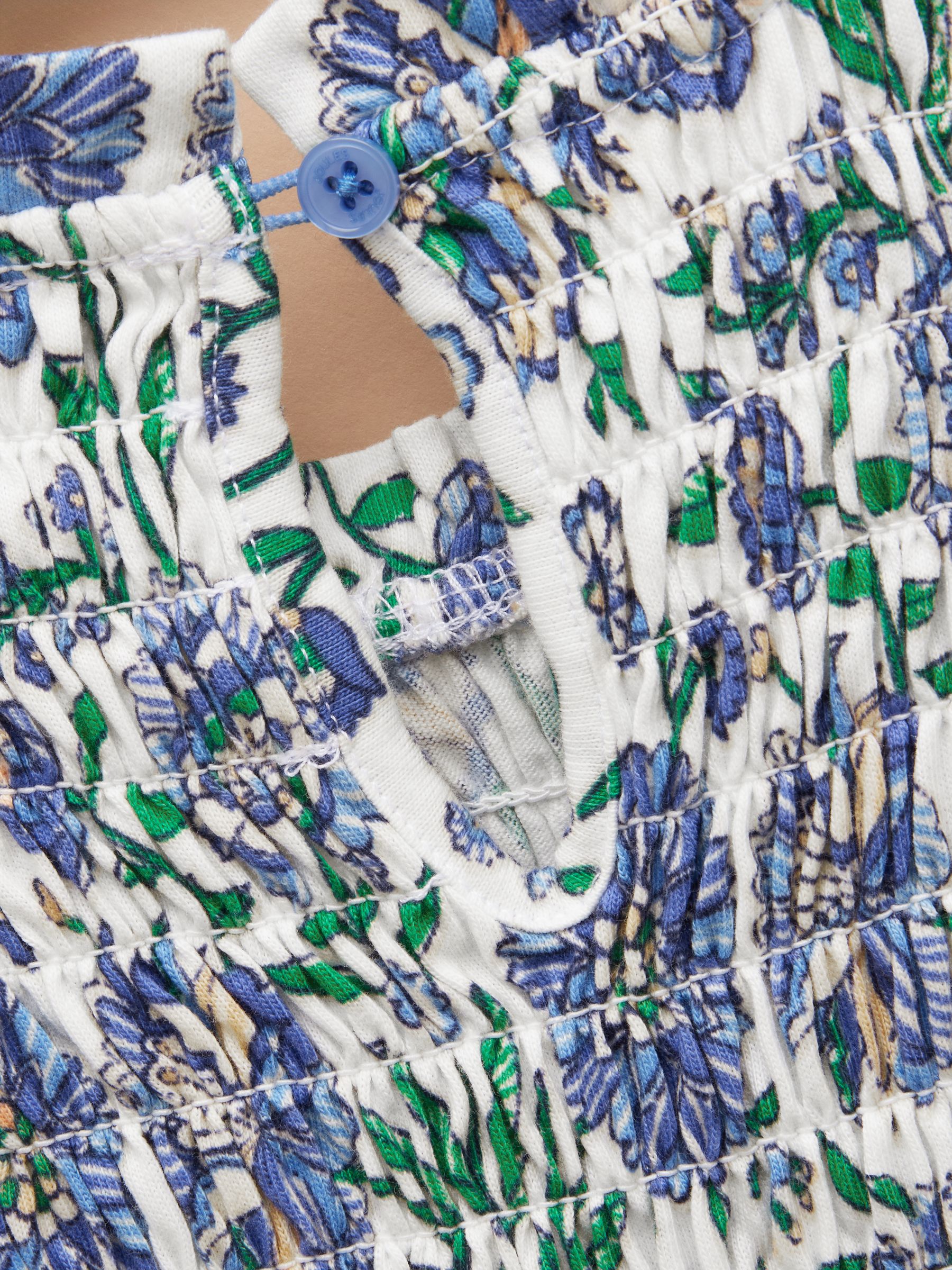 Gracie Blue Short Sleeve Shirred Dress - Image 5 of 6