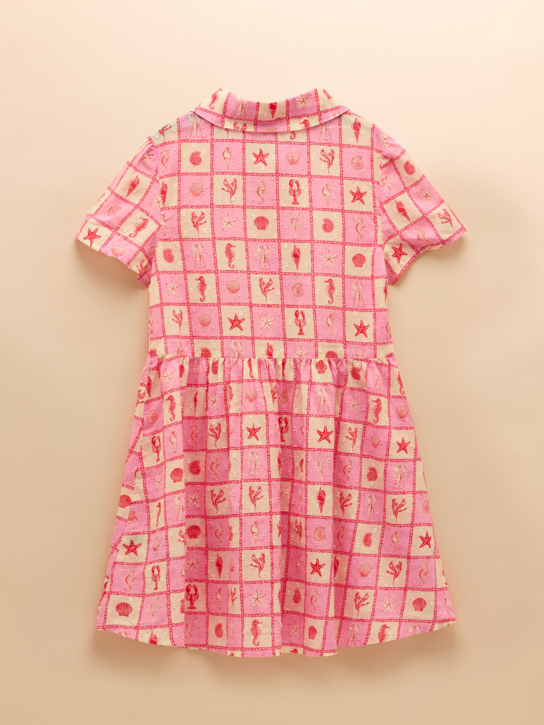 Isabella Pink Printed Short Sleeve Shirt Dress - Image 4 of 6