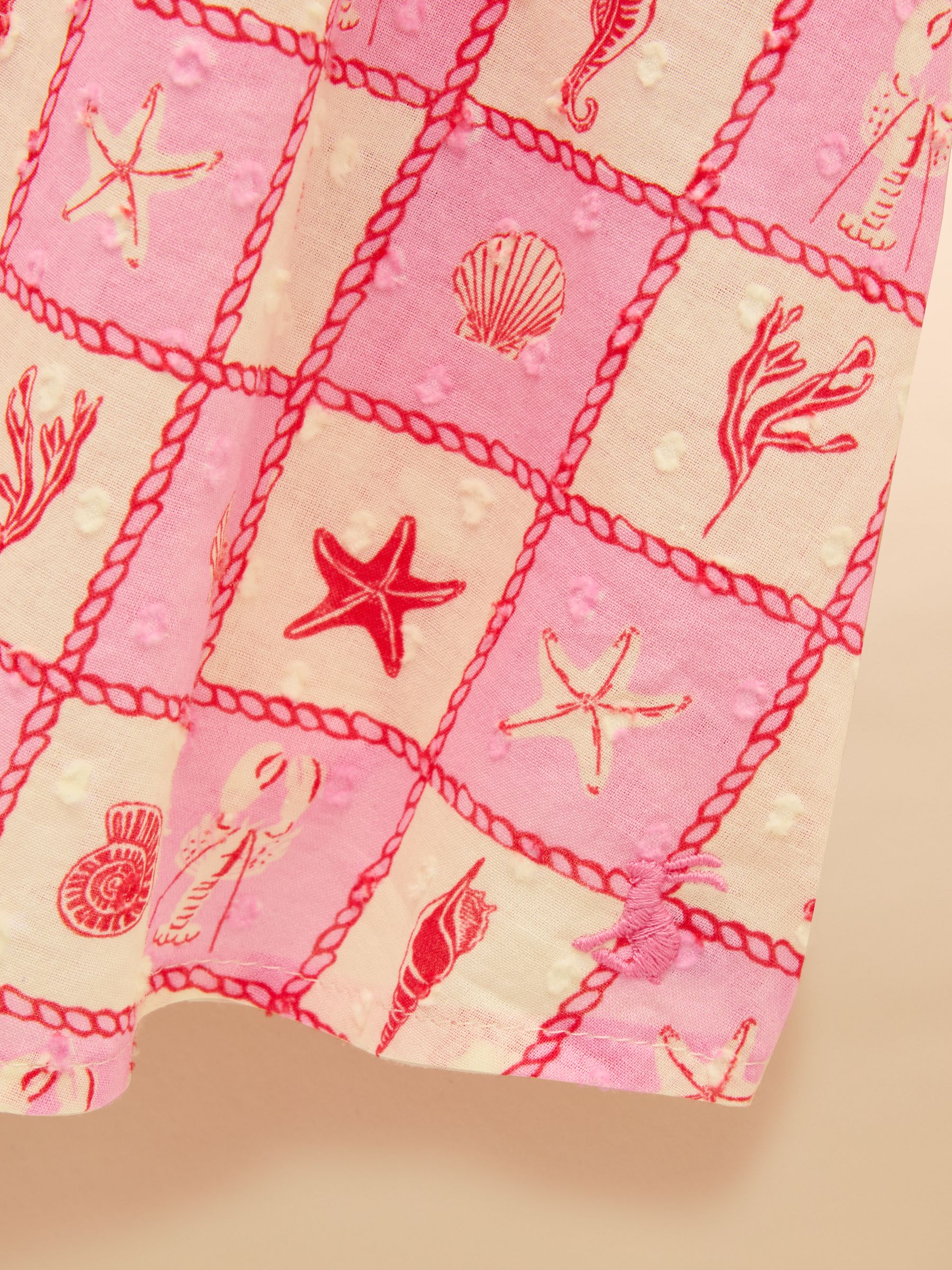 Isabella Pink Printed Short Sleeve Shirt Dress - Image 5 of 6