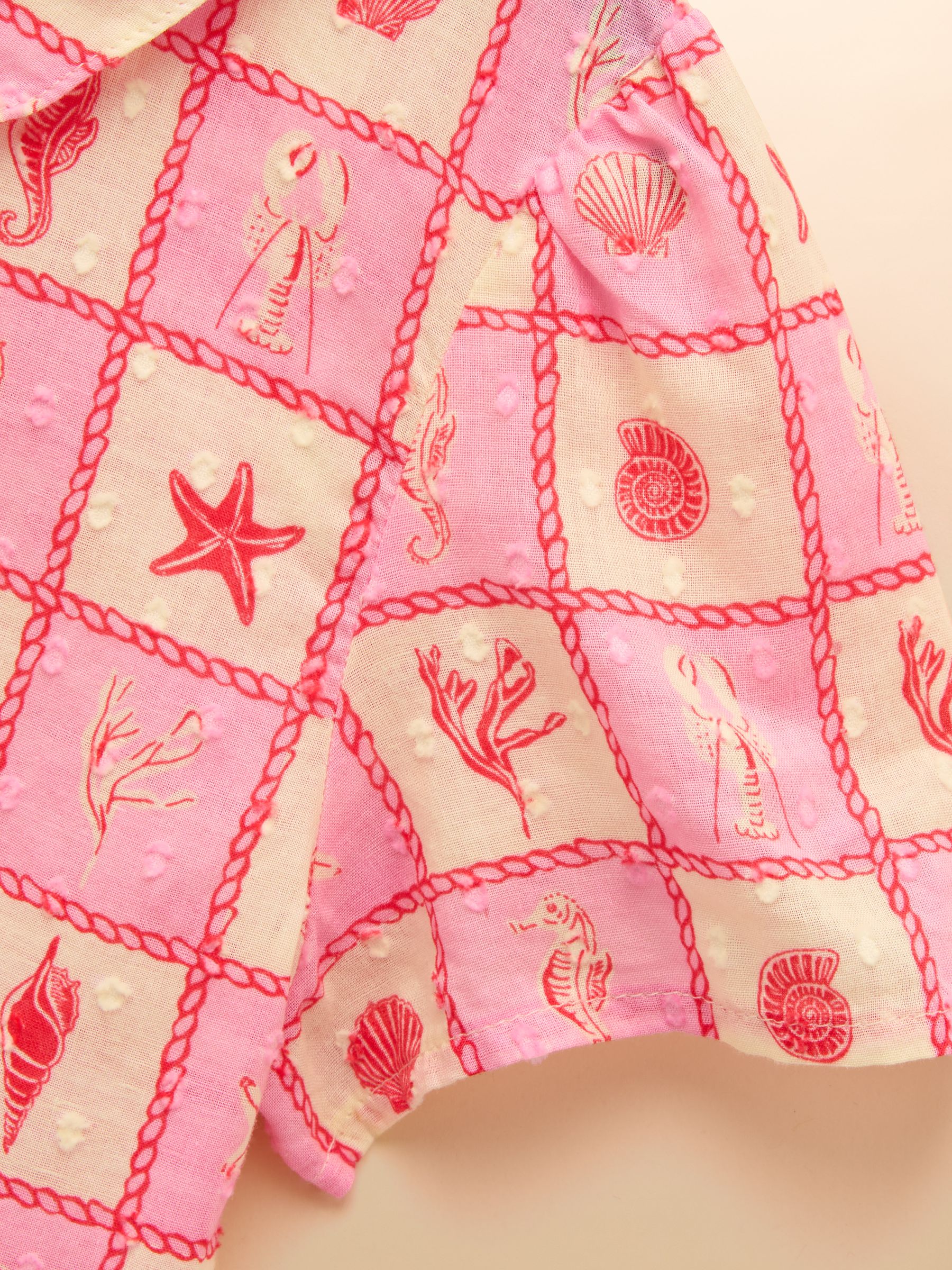 Isabella Pink Printed Short Sleeve Shirt Dress - Image 6 of 6