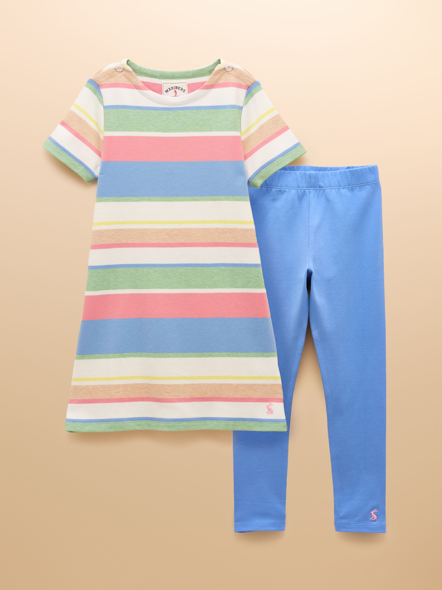 Girls' Harbour Pink Dress and Legging Set - Image 1 of 5