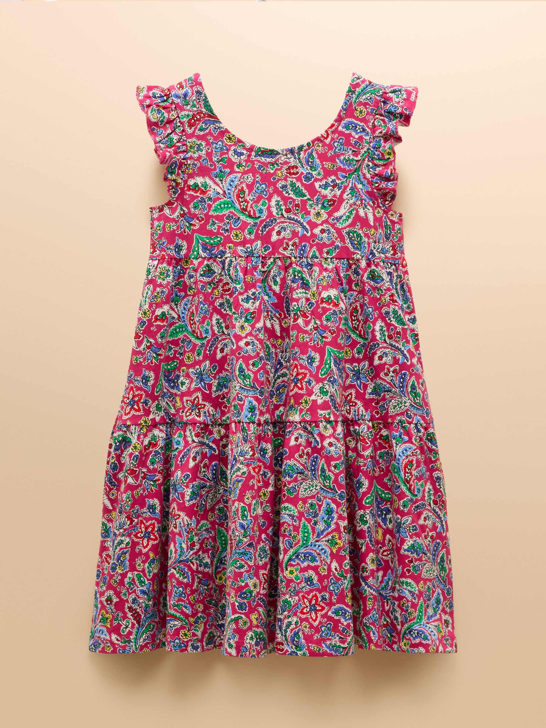 Butterfly Blue & Pink Frill Sleeve Print Dress Two Pack - Image 5 of 9