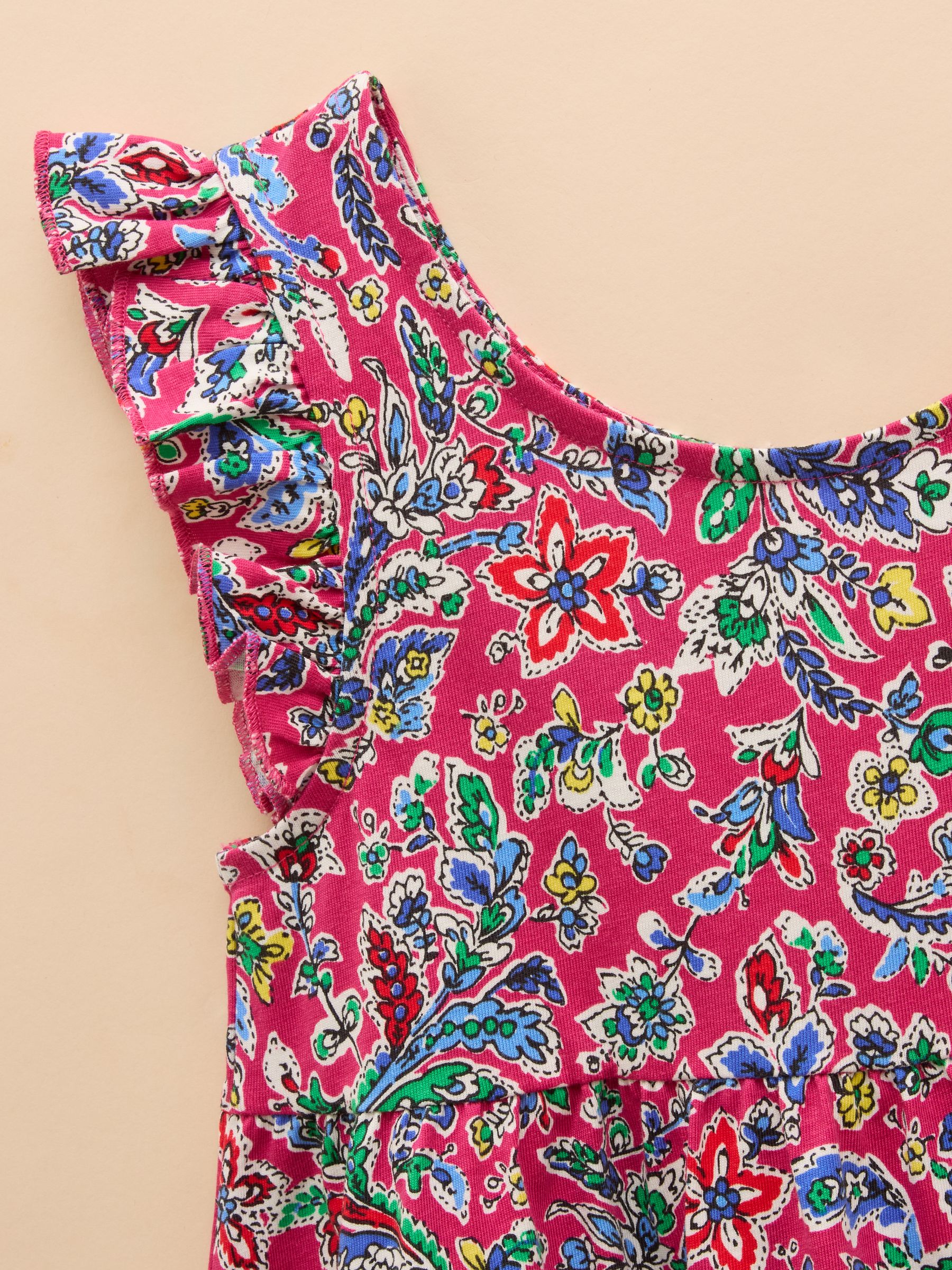 Butterfly Blue & Pink Frill Sleeve Print Dress Two Pack - Image 7 of 9
