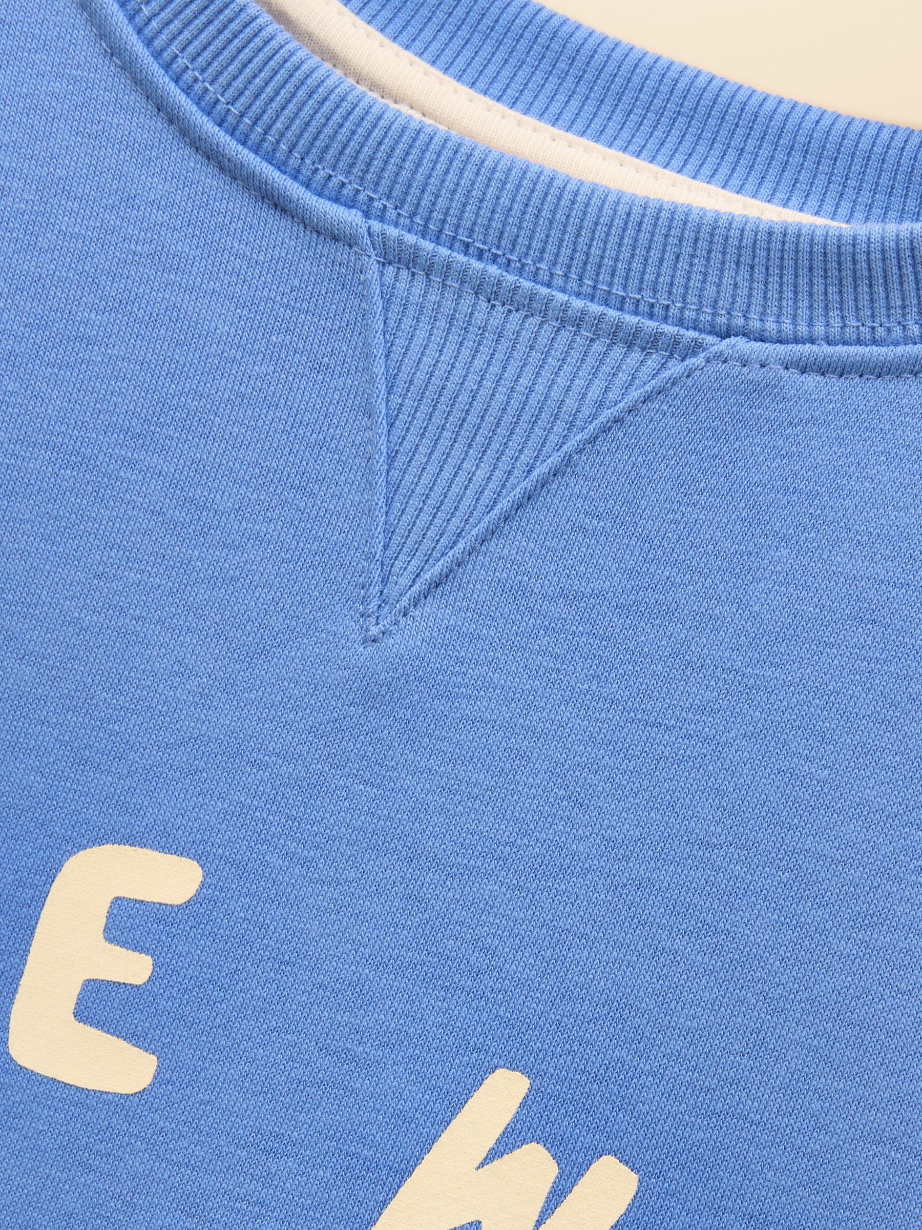 Kids' Sundaze Blue Crew Neck Slogan Sweatshirt - Image 5 of 5