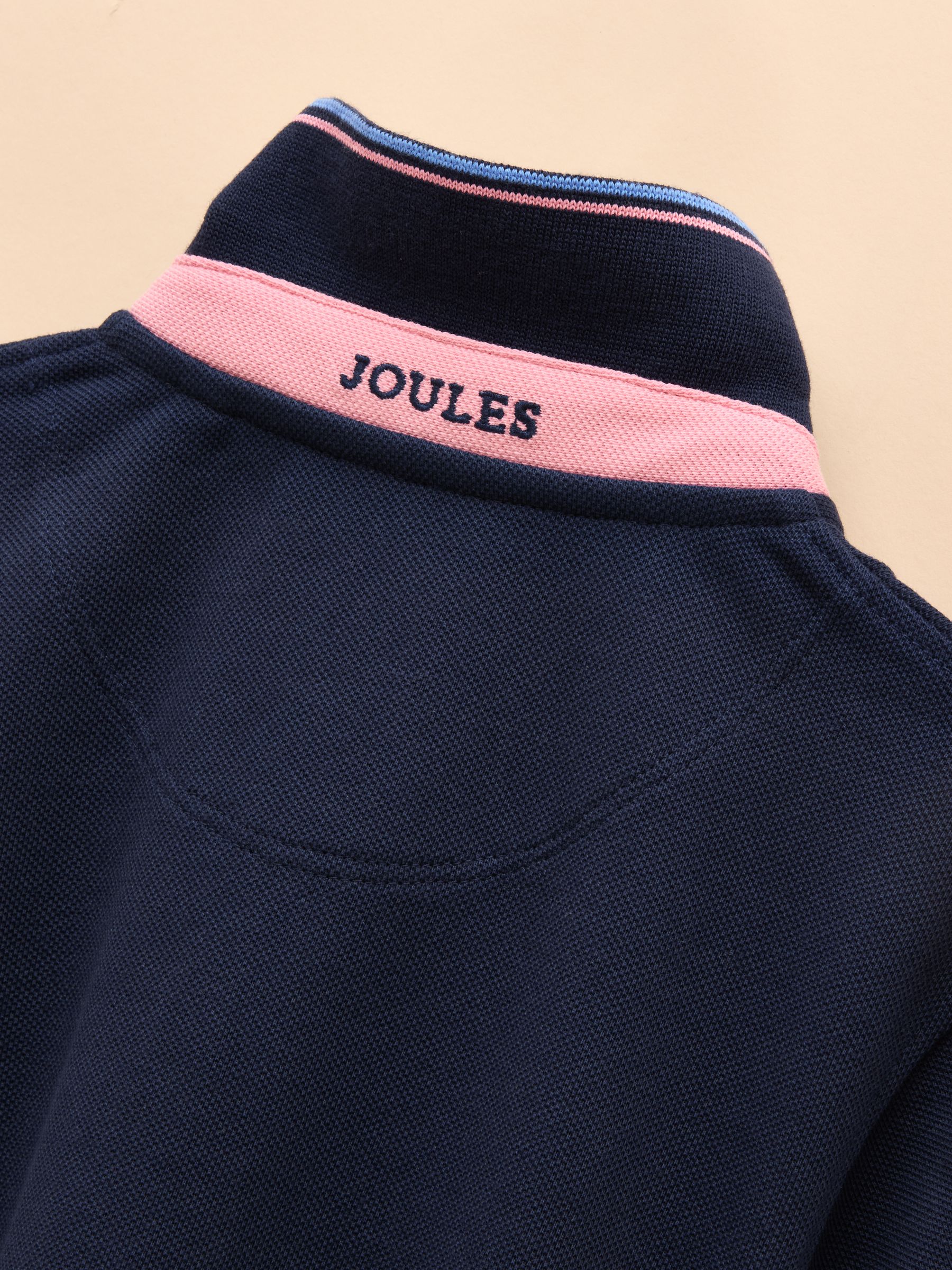 Woody Navy Cotton Pique Polo Shirt - Image 7 of 7