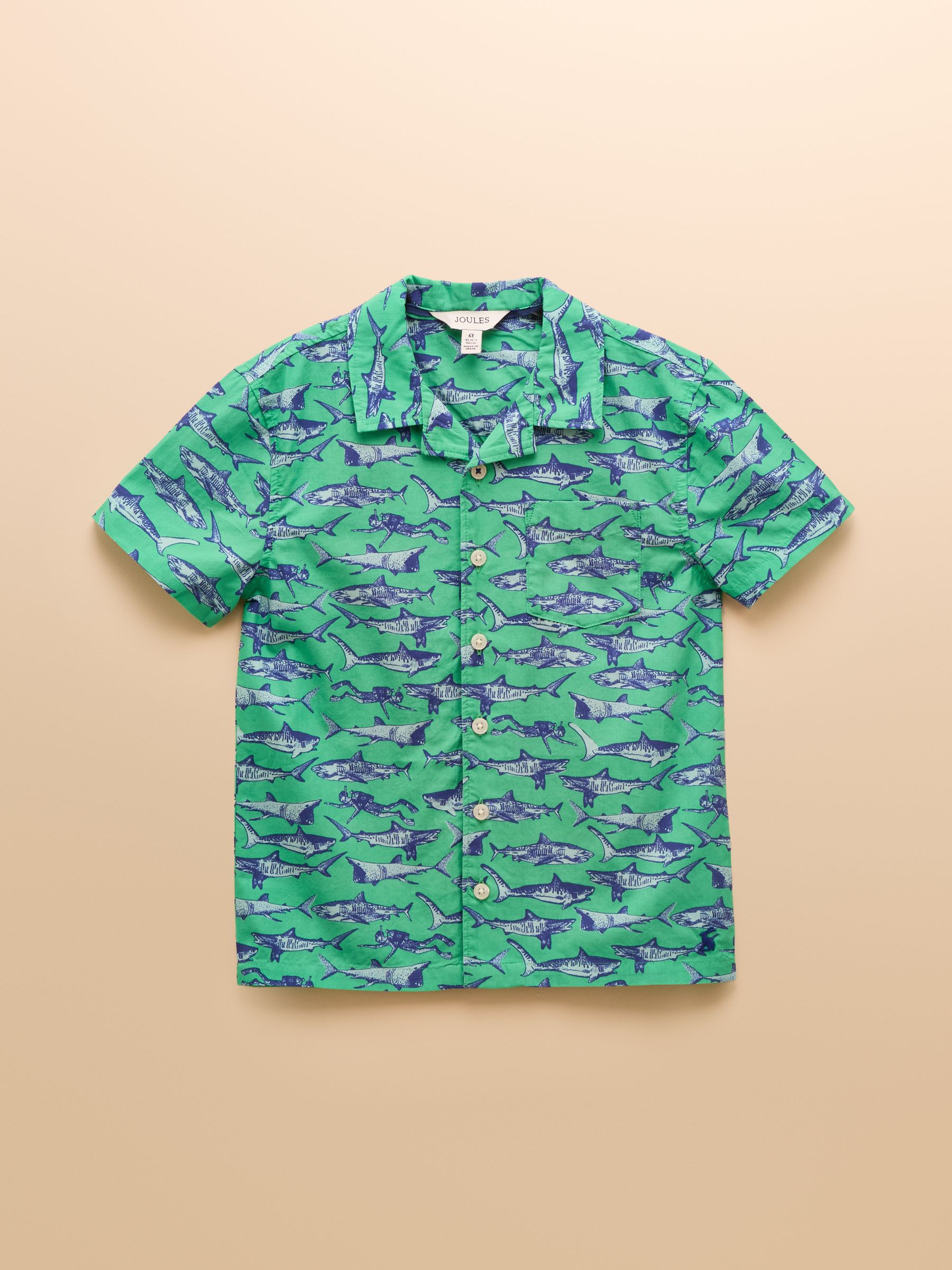 Sonny Green Short Sleeve Cotton Shirt - Image 1 of 4 Sonny Green Short Sleeve Cotton Shirt - Image 1 of 4