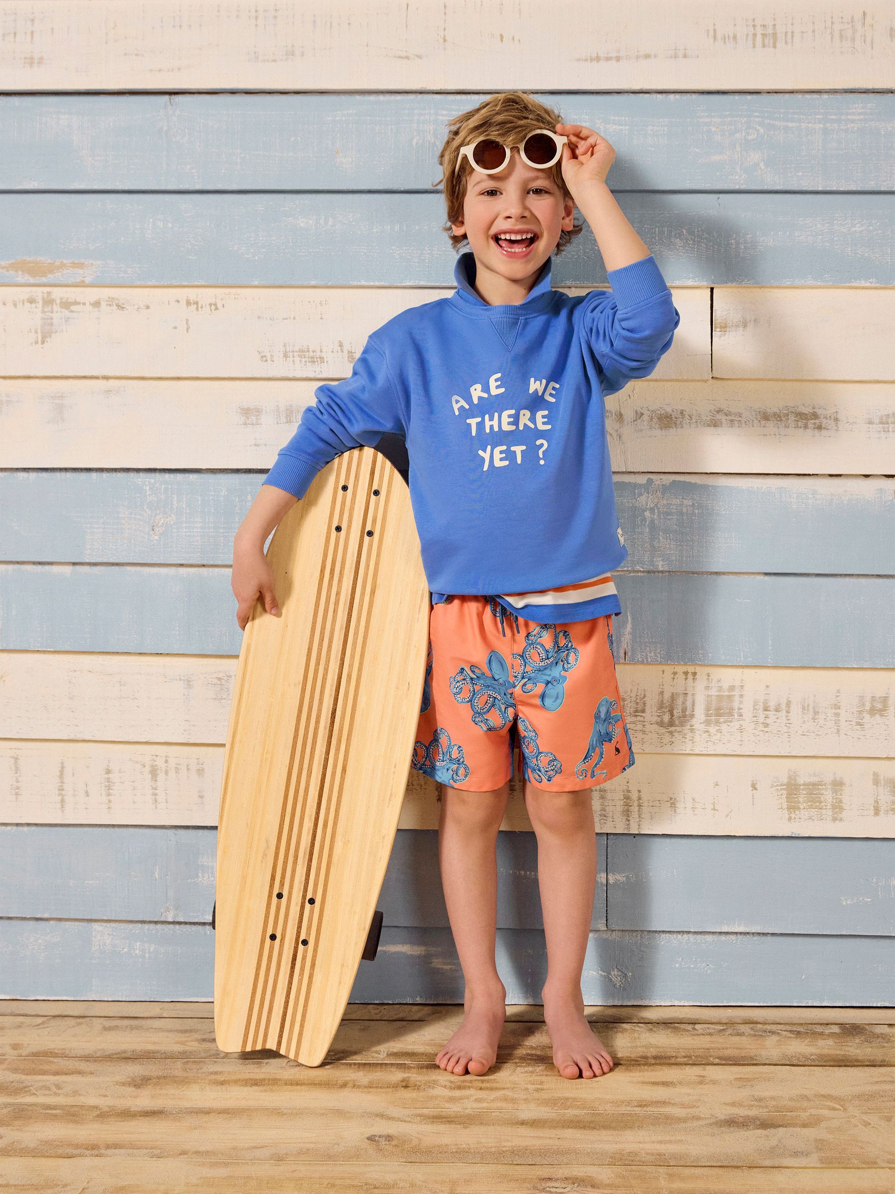 Ocean Orange Printed Swim Shorts - Image 2 of 6