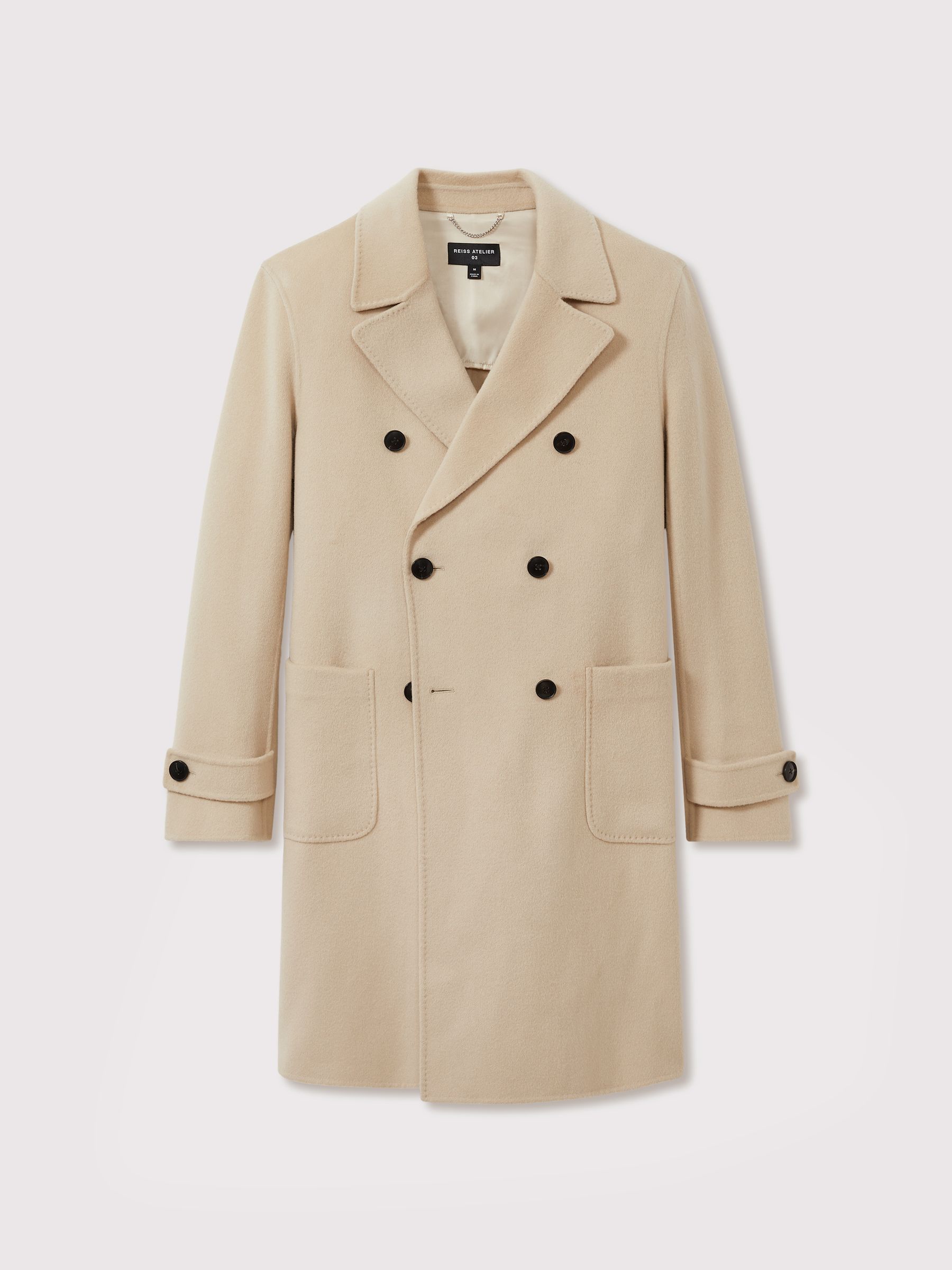 Atelier Wool-Cashmere Double-Breasted Coat in Camel - Image 2 of 6