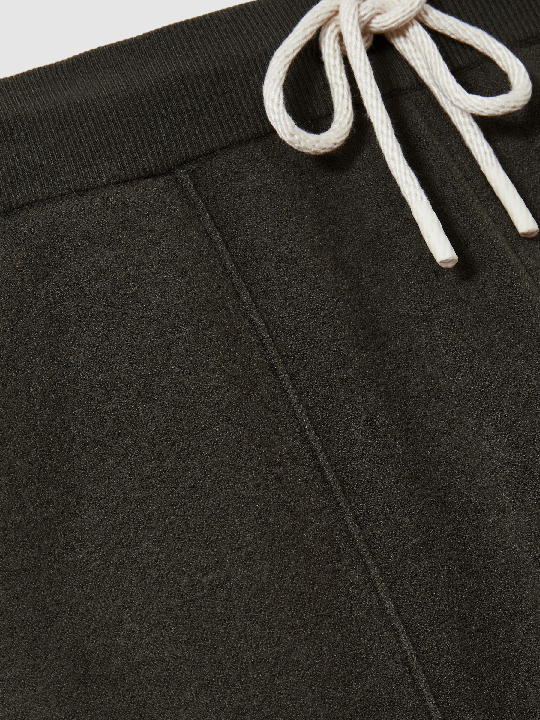 Paige Compact-Knit Drawstring Trousers in Khaki - Image 6 of 6