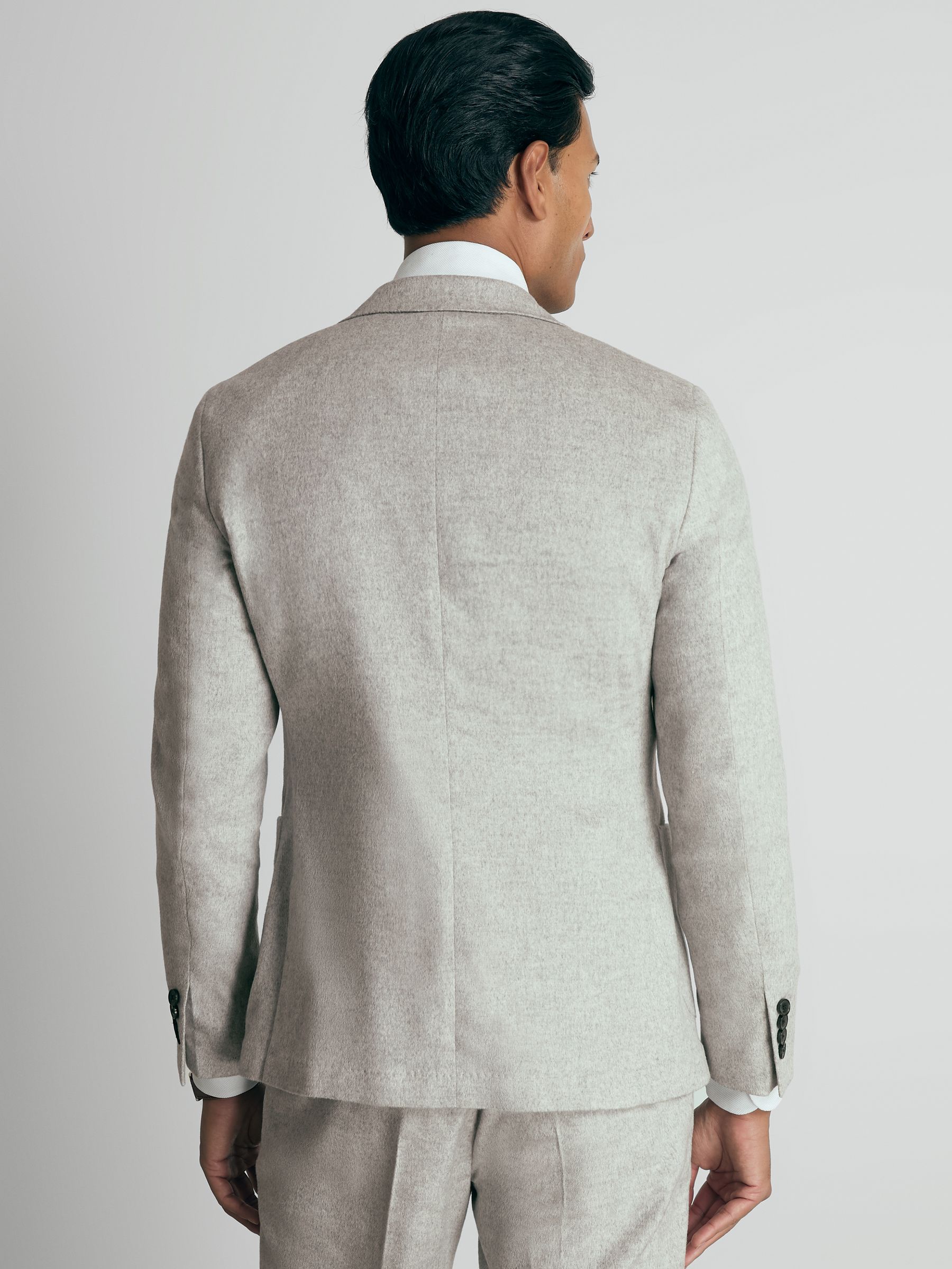 Atelier SIngle-Breasted Suit Jacket in Grey Melange - image 3