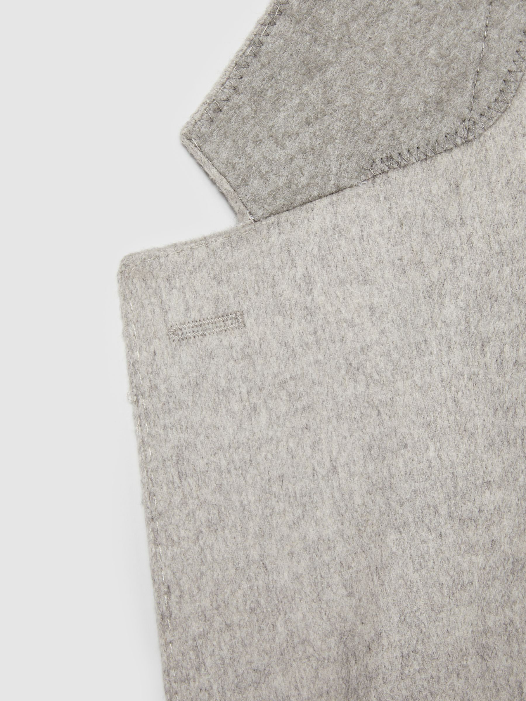 Atelier SIngle-Breasted Suit Jacket in Grey Melange - image 4