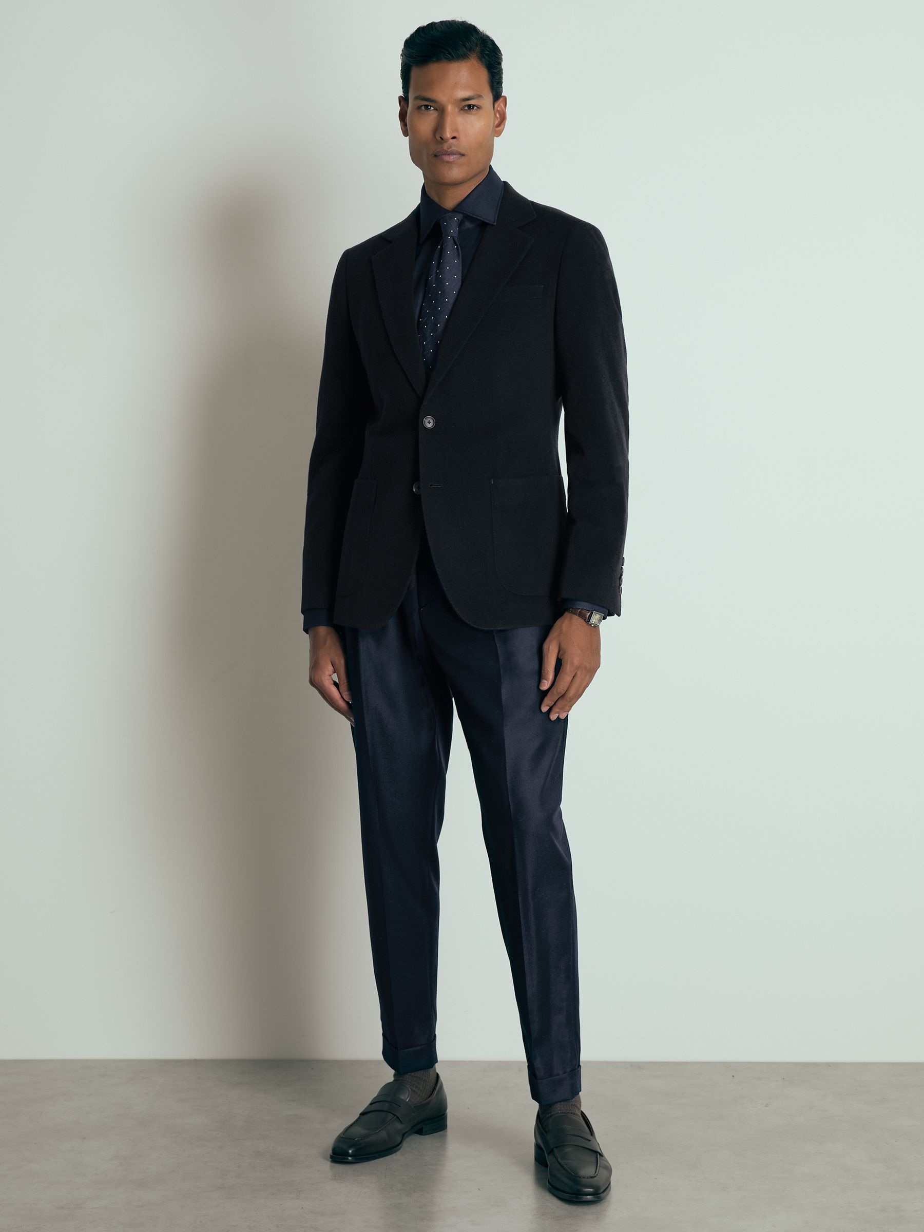 Atelier SIngle-Breasted Suit Jacket in Navy - Image 3 of 6