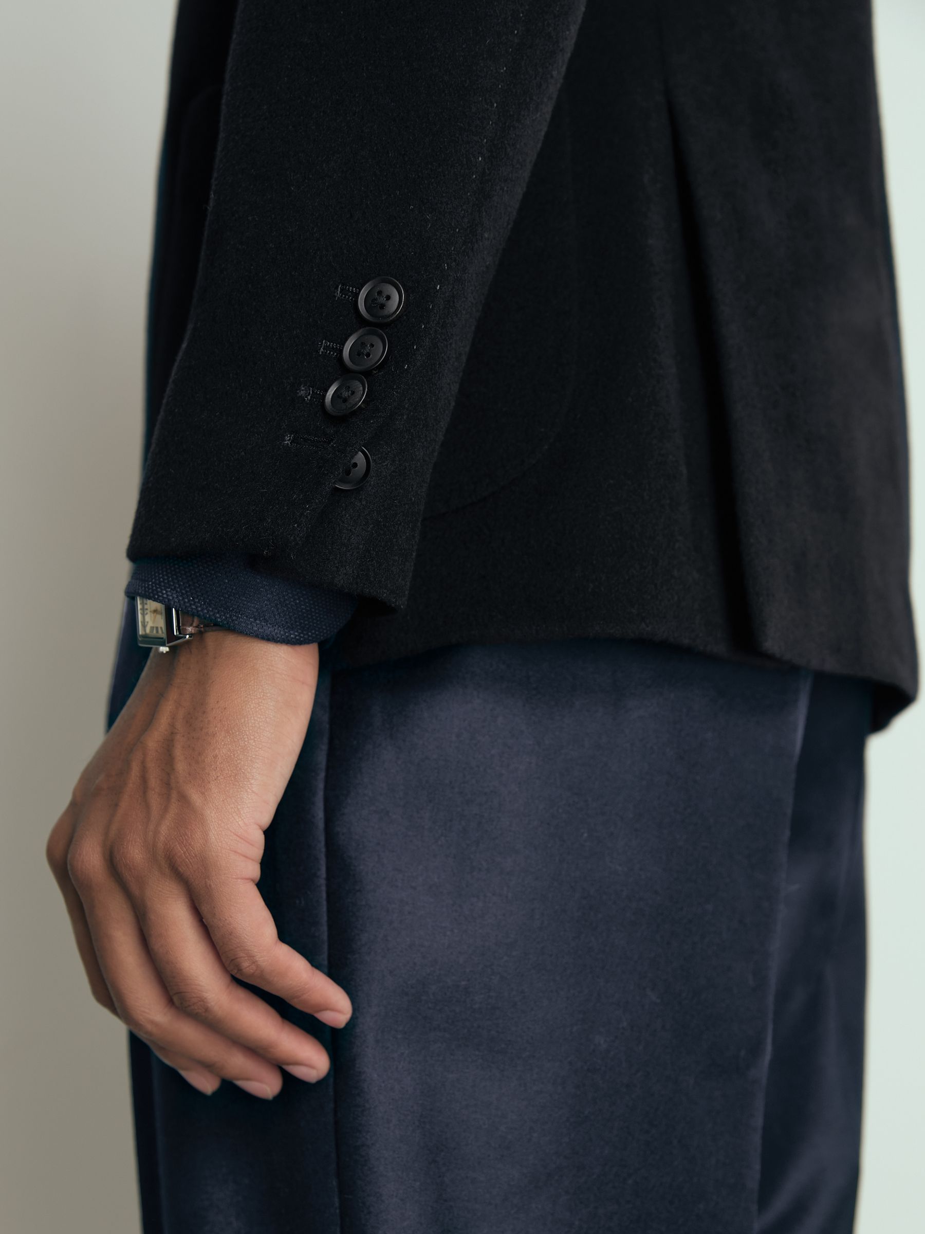 Atelier SIngle-Breasted Suit Jacket in Navy - Image 5 of 6