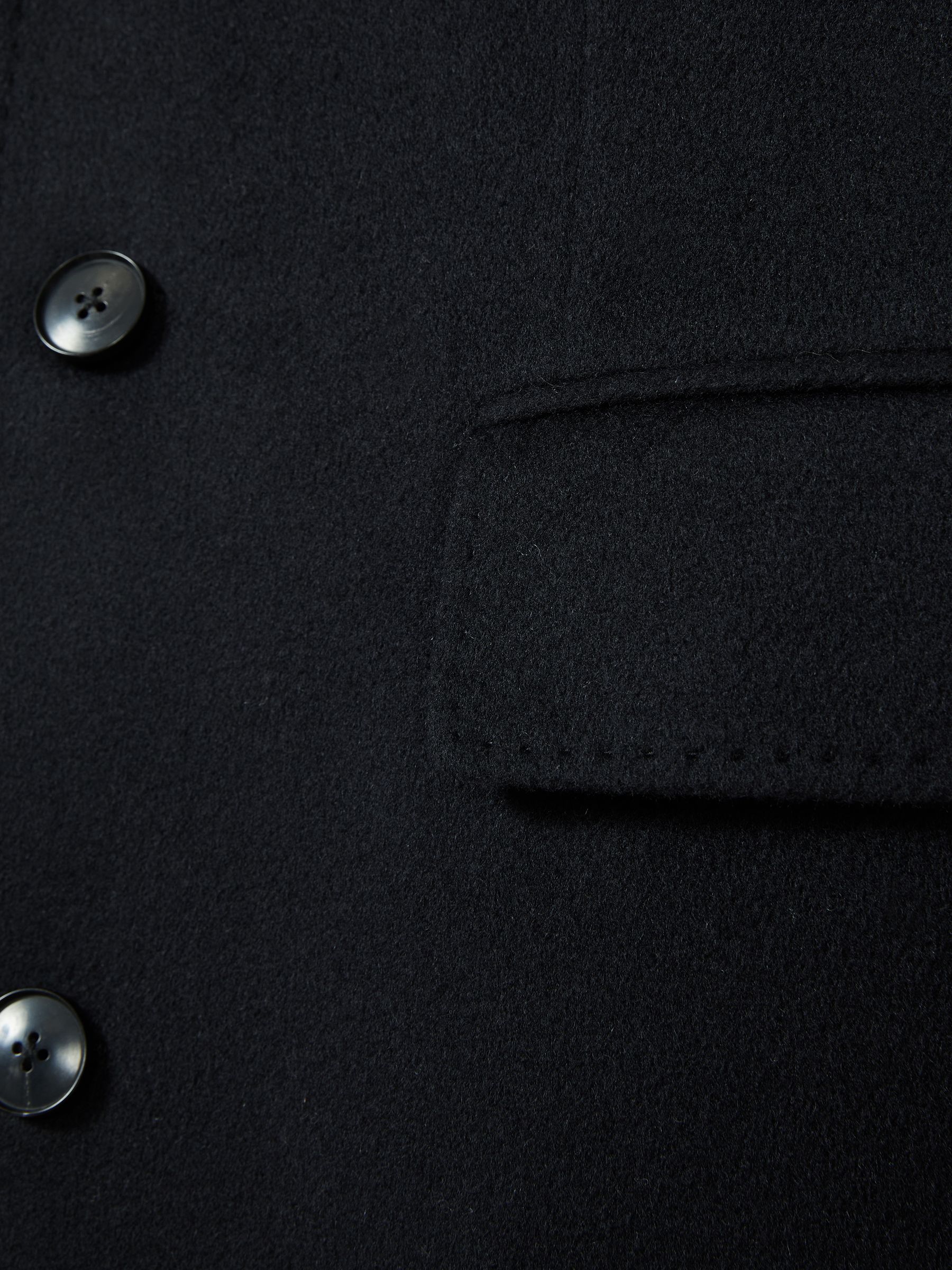 Atelier Cashmere Single-Breasted Overcoat in Navy - Image 6 of 6
