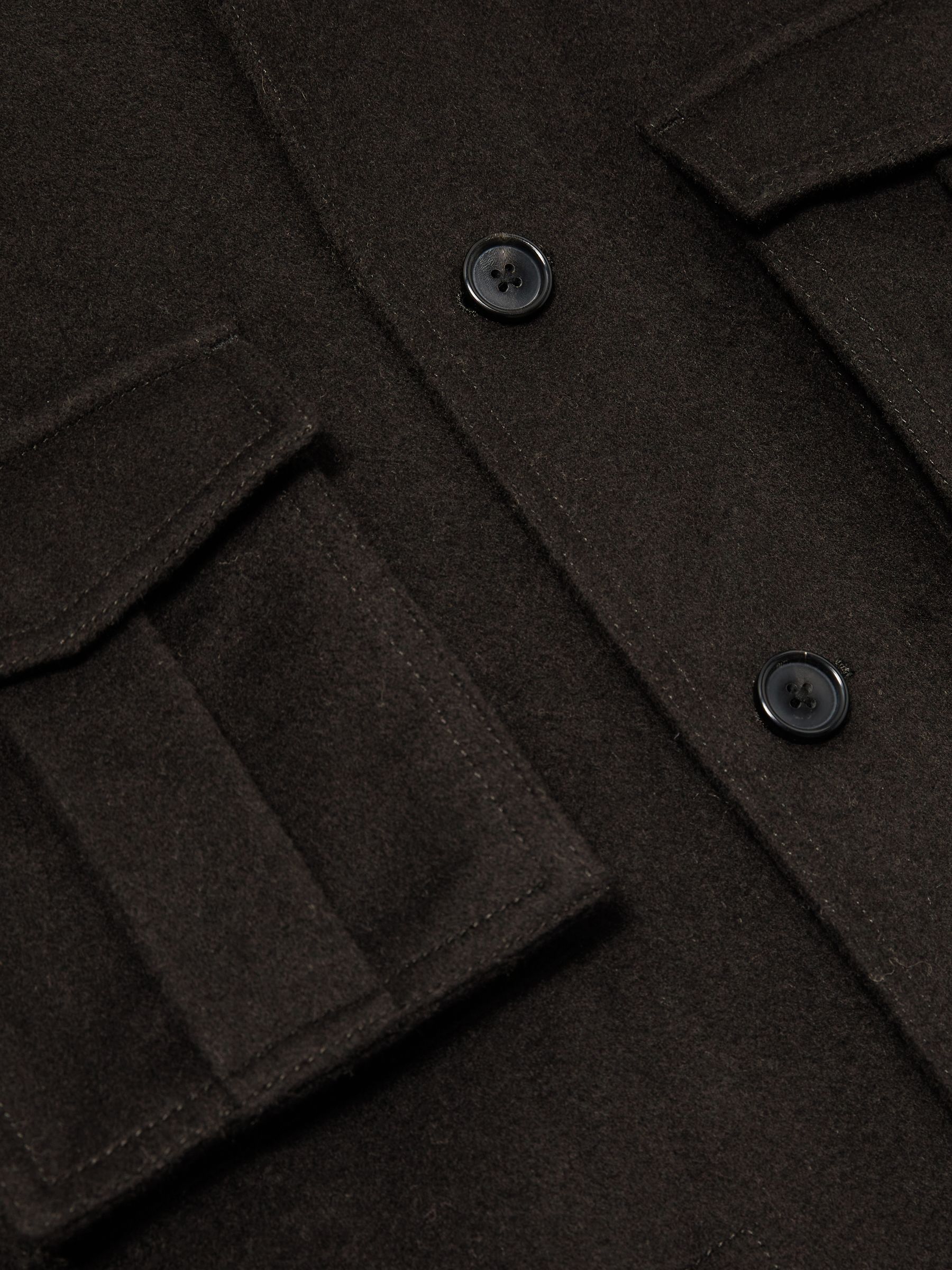 Atelier Felted-Cashmere Field Jacket in Chocolate Brown - Image 6 of 6