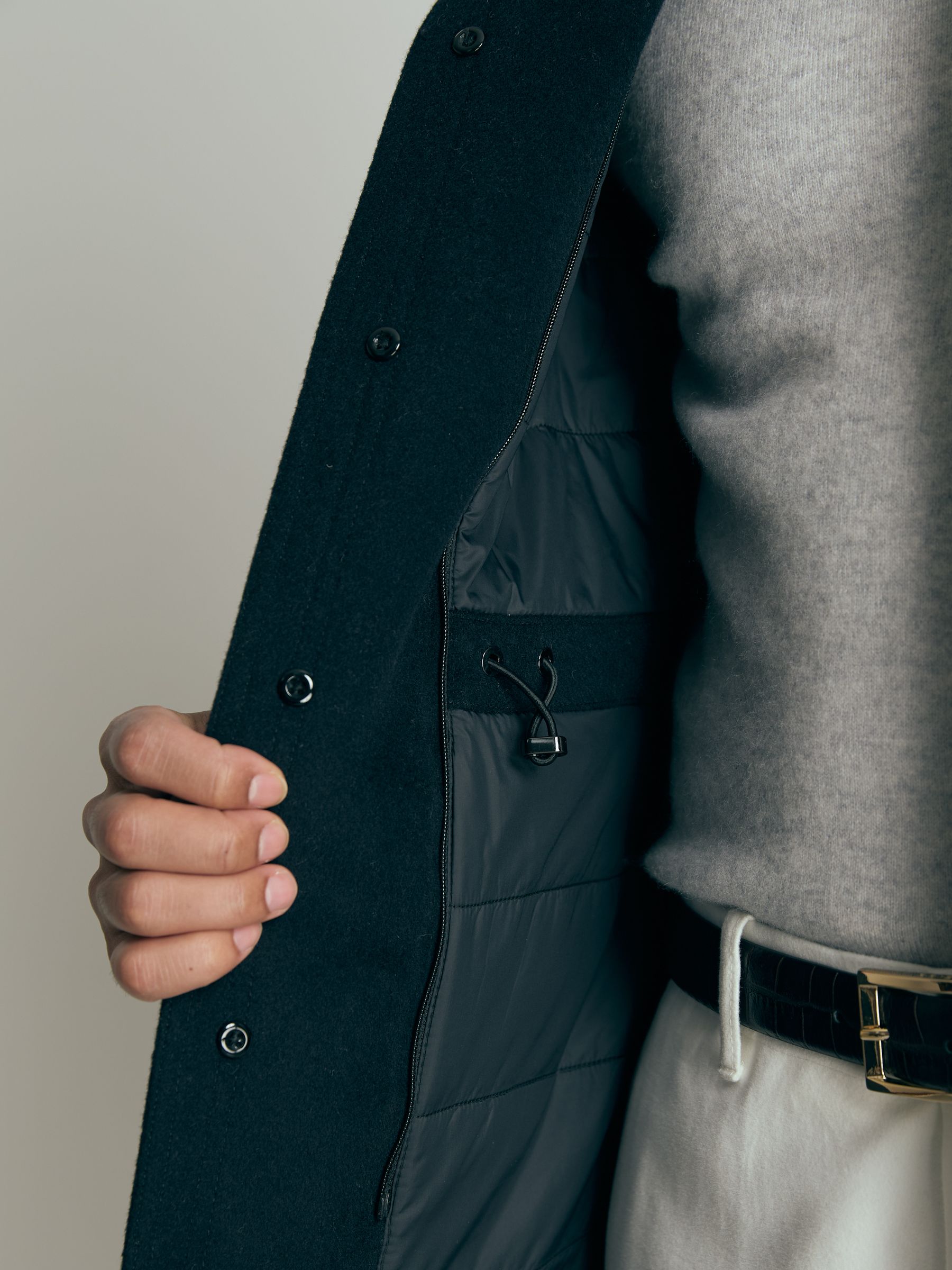 Atelier Felted-Cashmere Field Jacket in Navy - Image 6 of 7