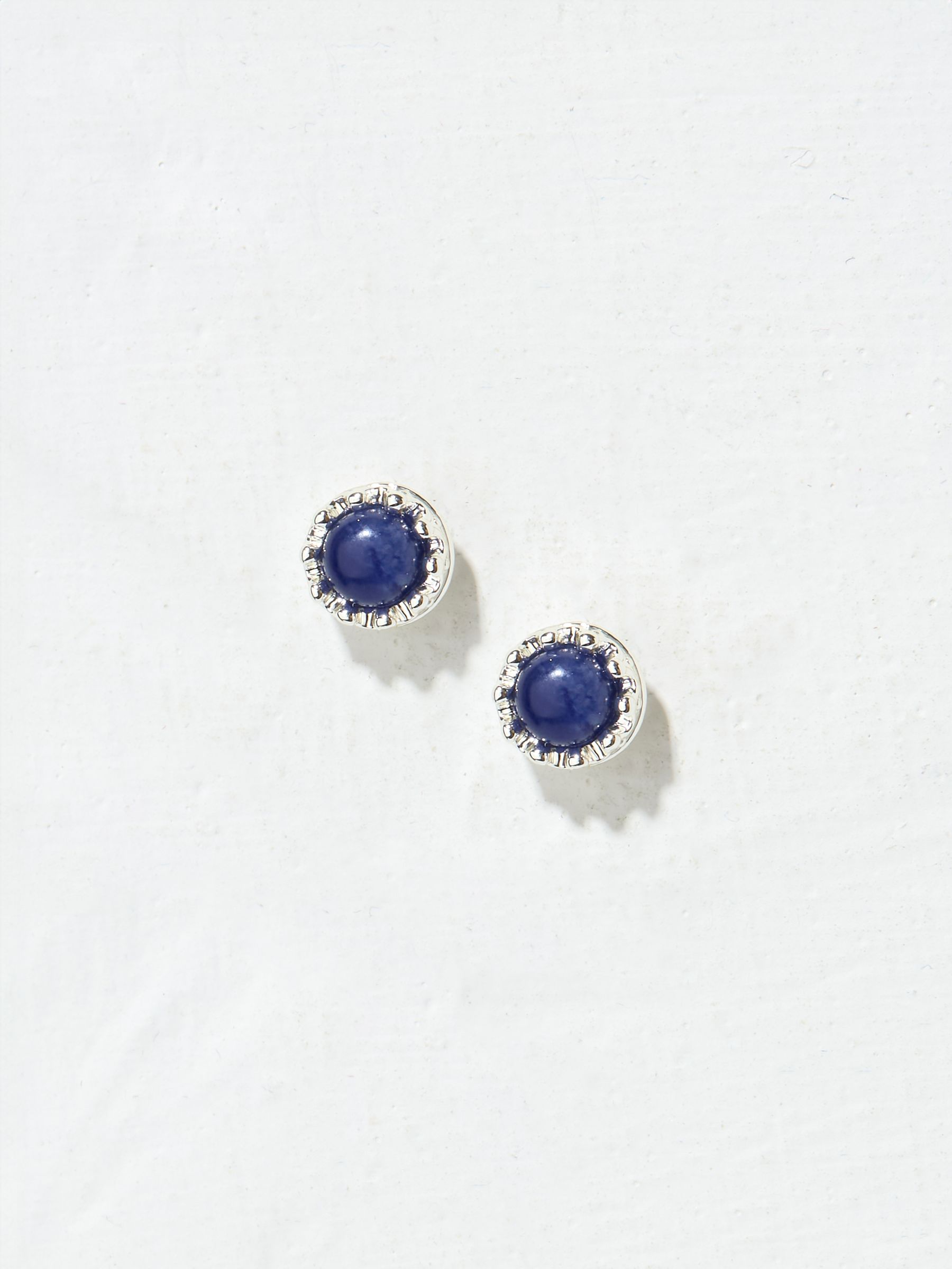 Navy Stone Stud Earrings - Image 1 of 2