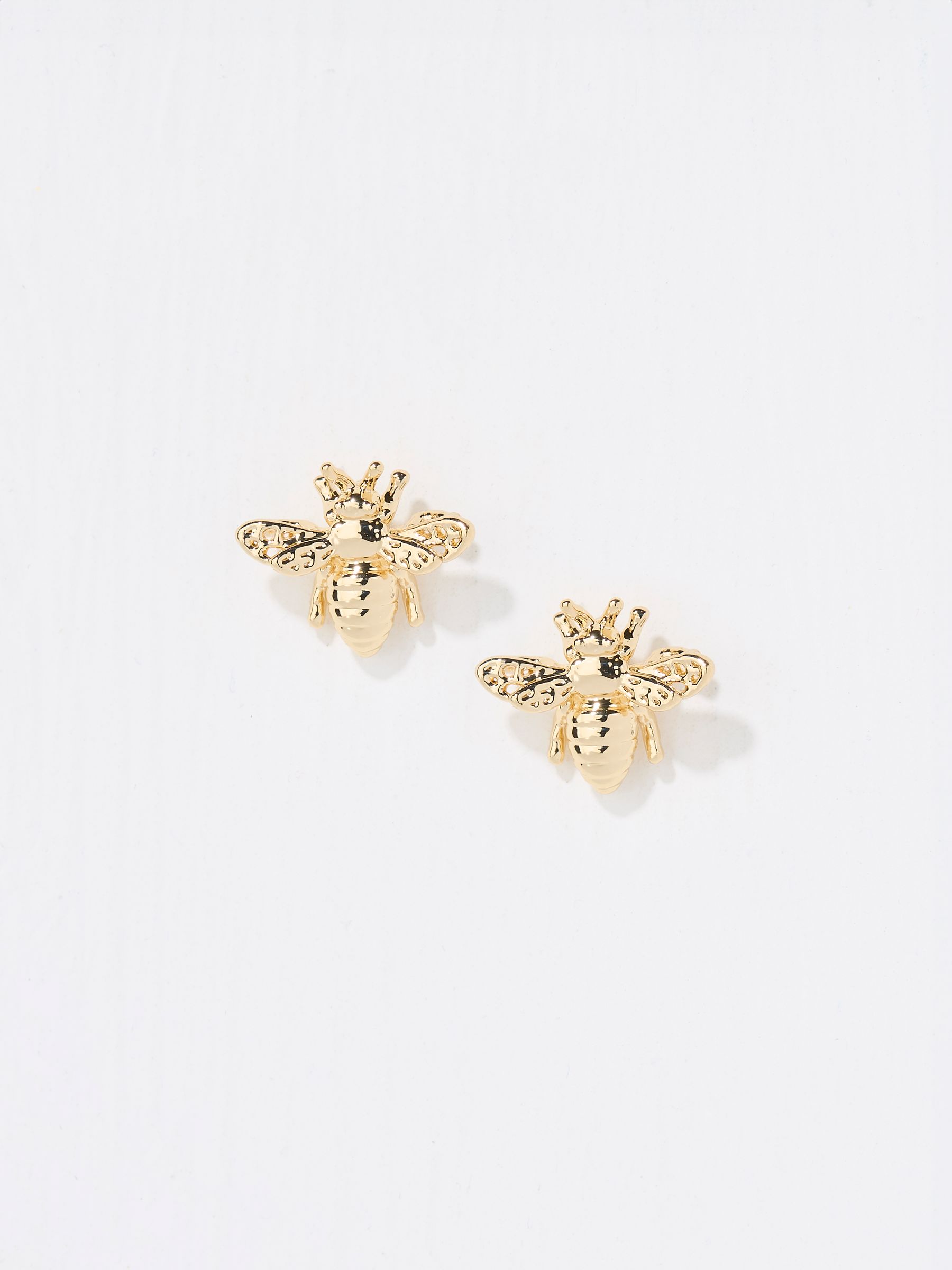 Gold Tone Bee Stud Earrings - Image 2 of 3
