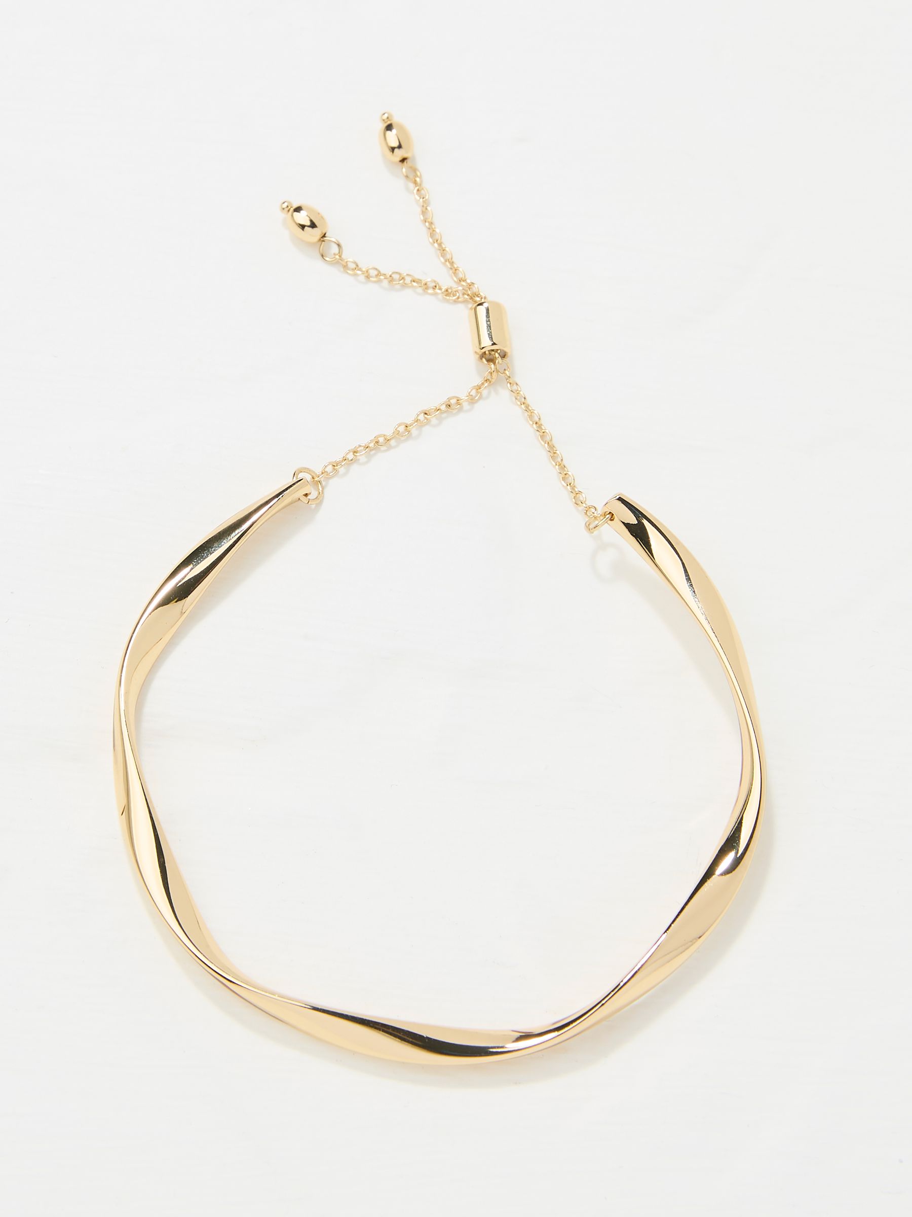 Gold Tone Adjustable Hammered Bangle - Image 1 of 2