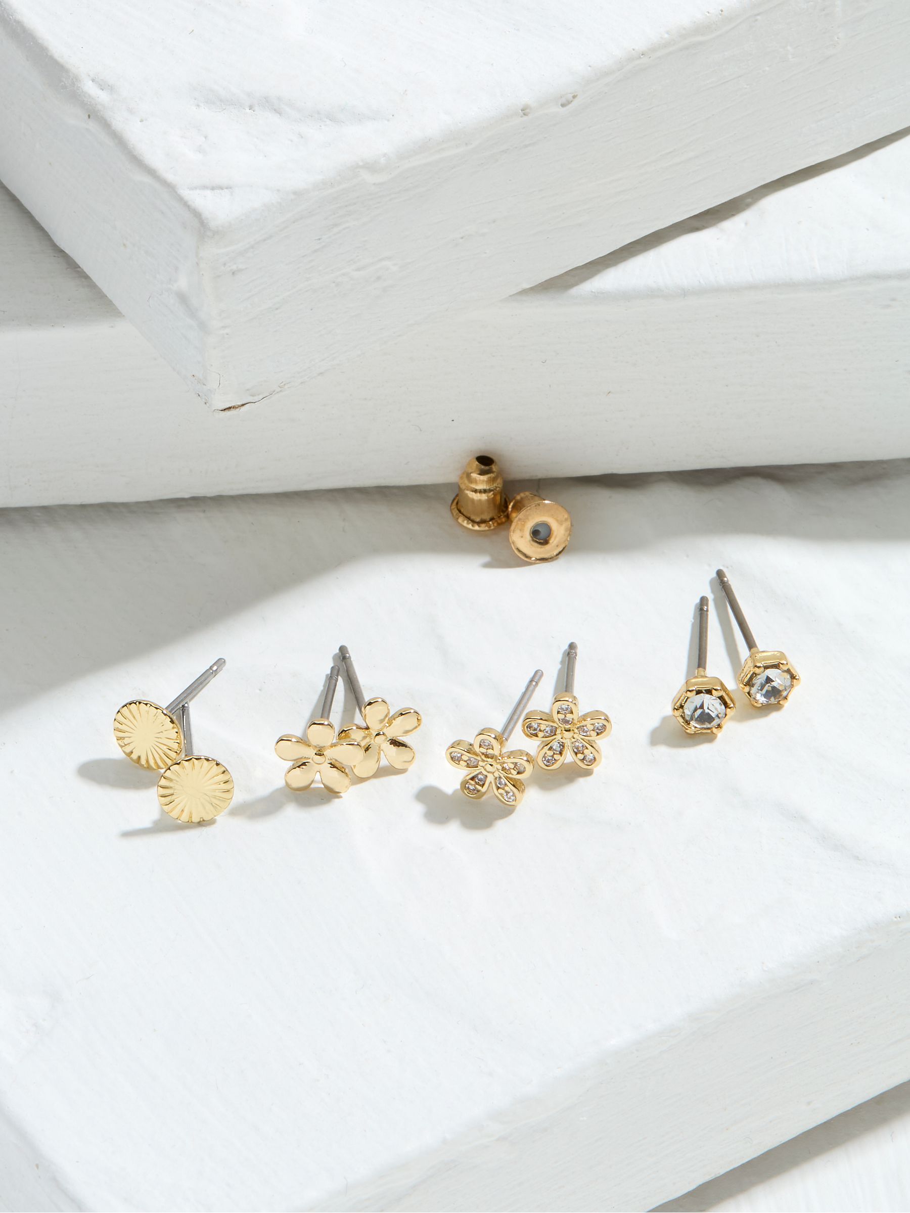 Gold Tone Flower Studs - Image 2 of 2