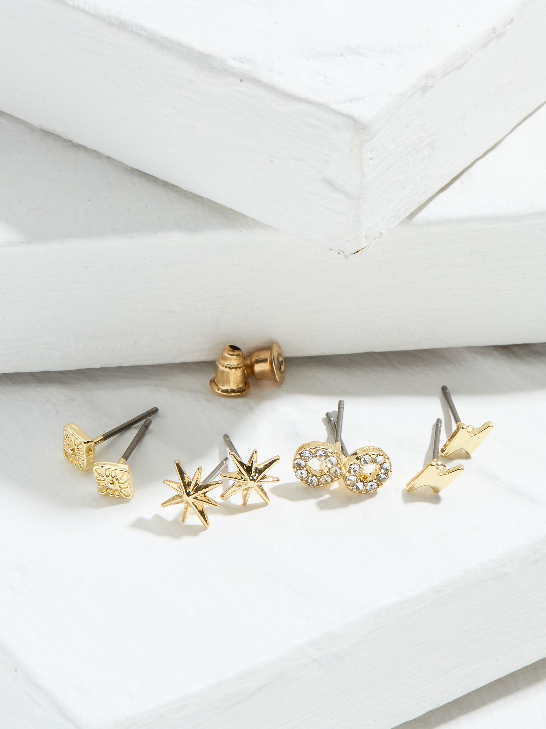 Gold Tone Star Studs - Image 2 of 2