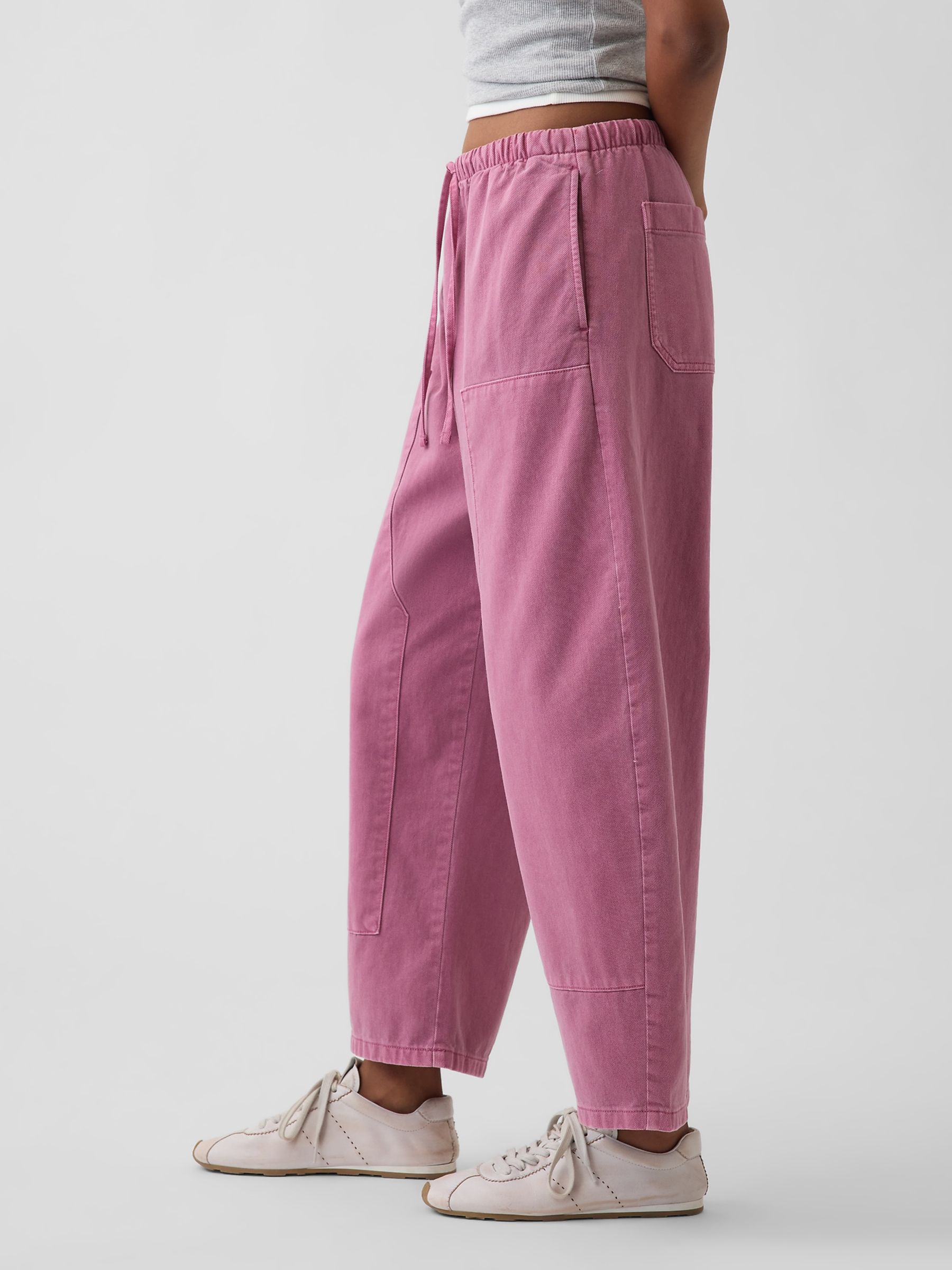Pink Easy Double-Knee Barrel Trousers - Image 3 of 5