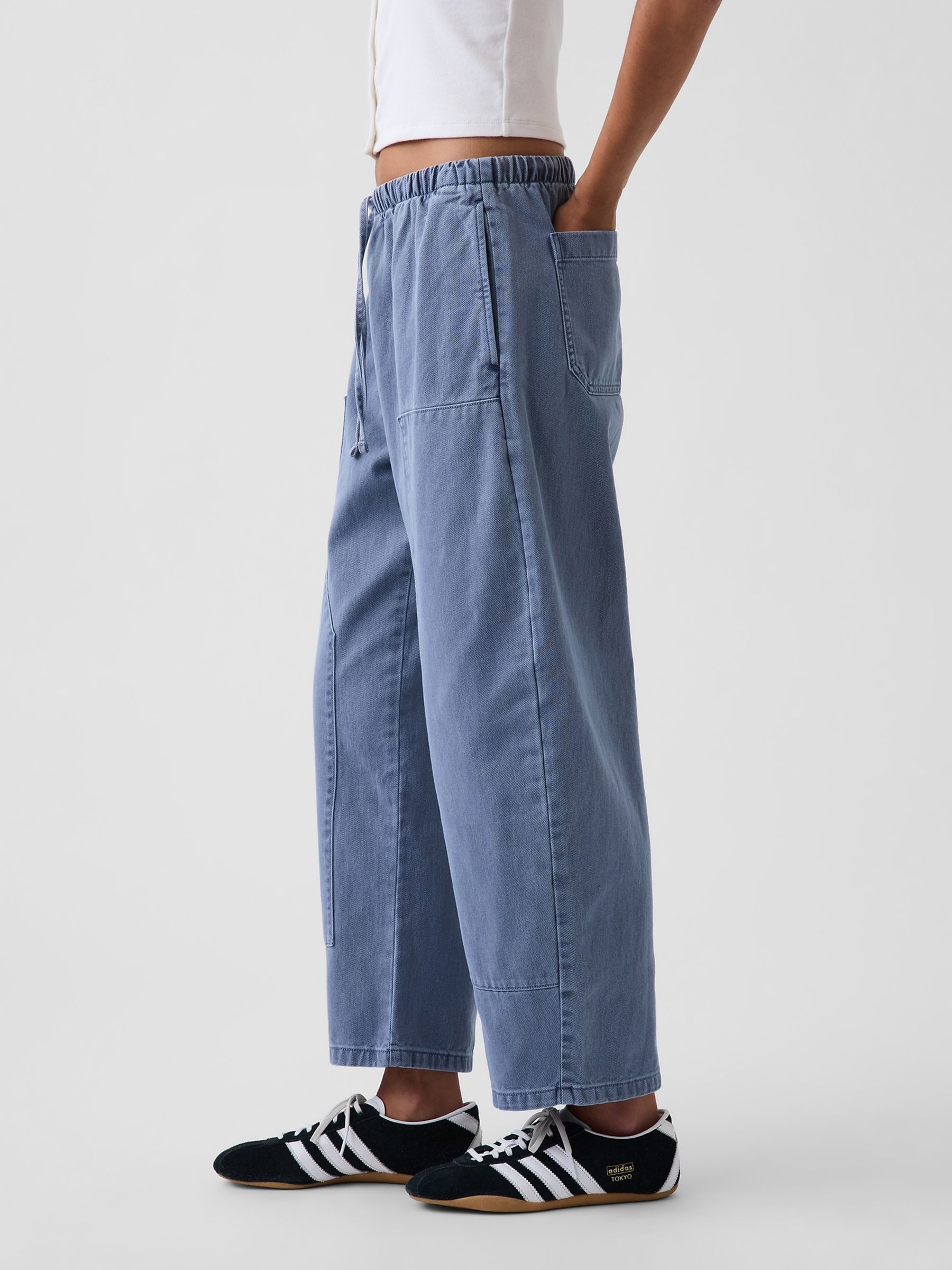 Blue Easy Double-Knee Barrel Trousers - Image 3 of 5