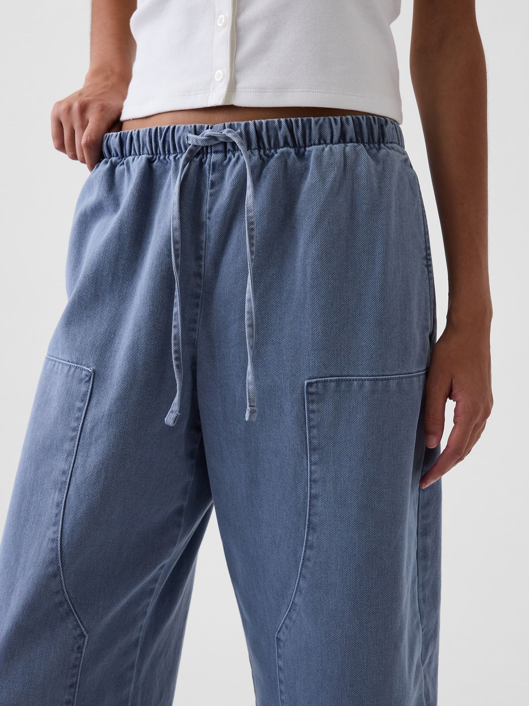 Blue Easy Double-Knee Barrel Trousers - Image 5 of 5