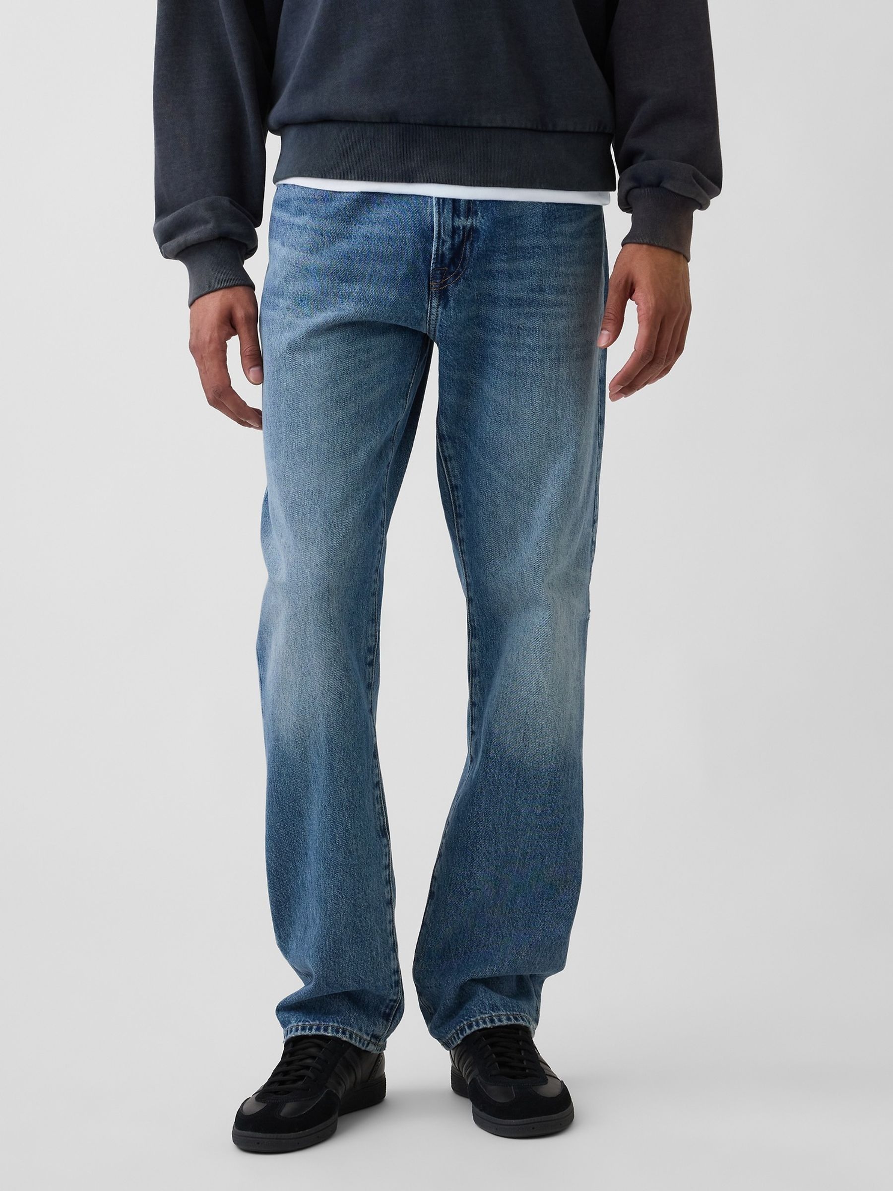 Blue Relaxed Straight Jeans - Image 1 of 5