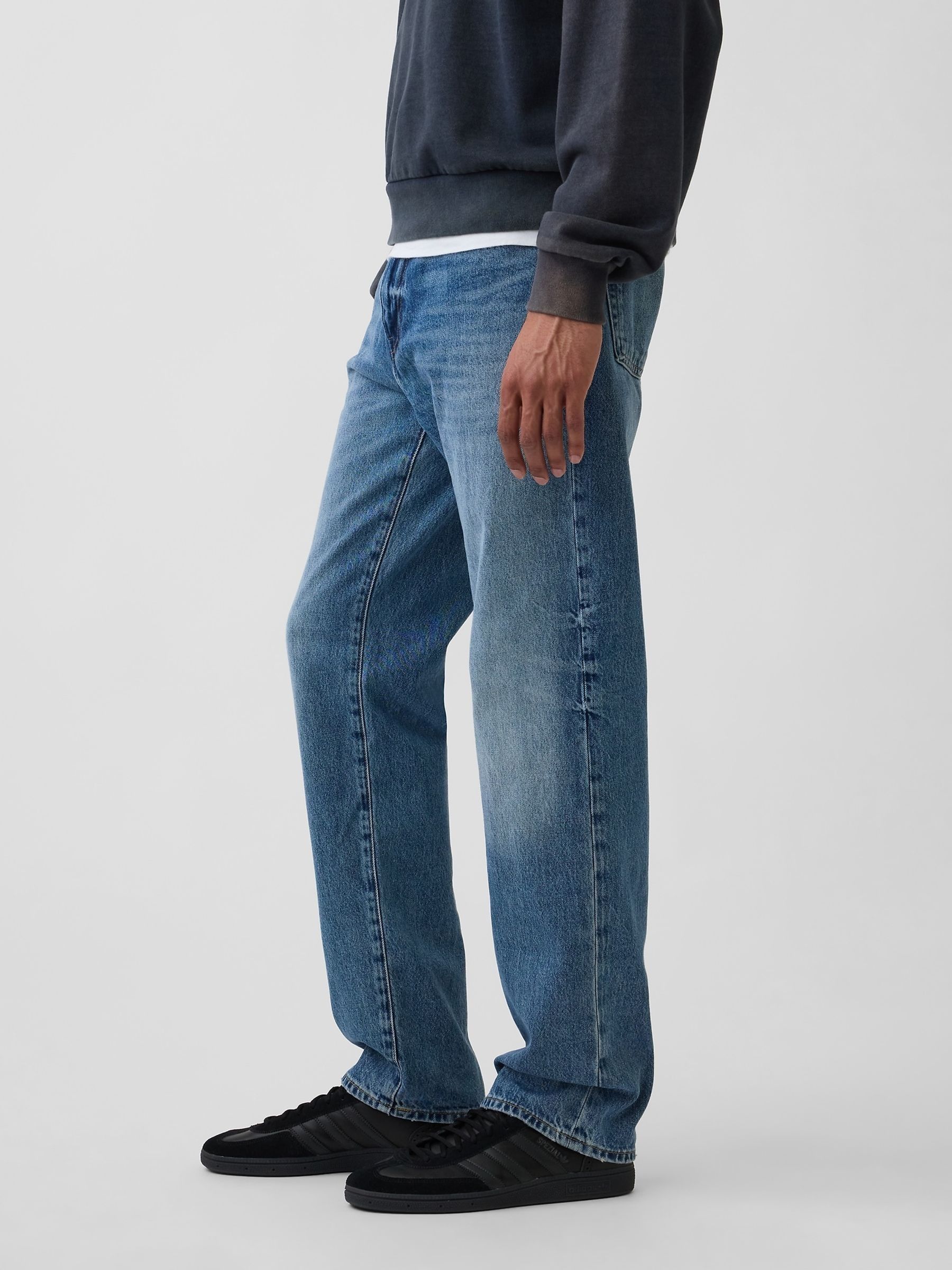 Blue Relaxed Straight Jeans - Image 3 of 5